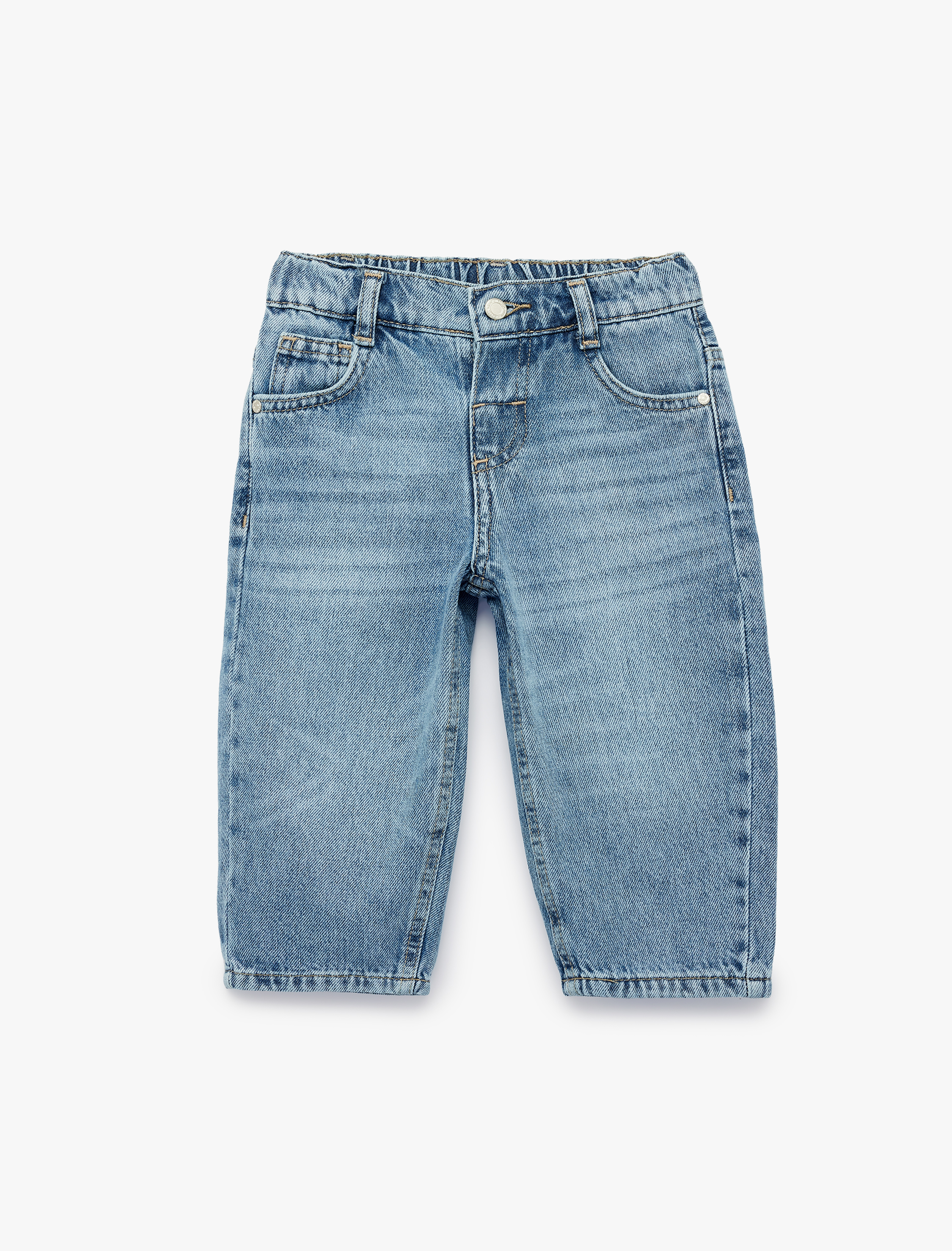  Erkek Bebek Pamuklu Oversize Denim Pantolon