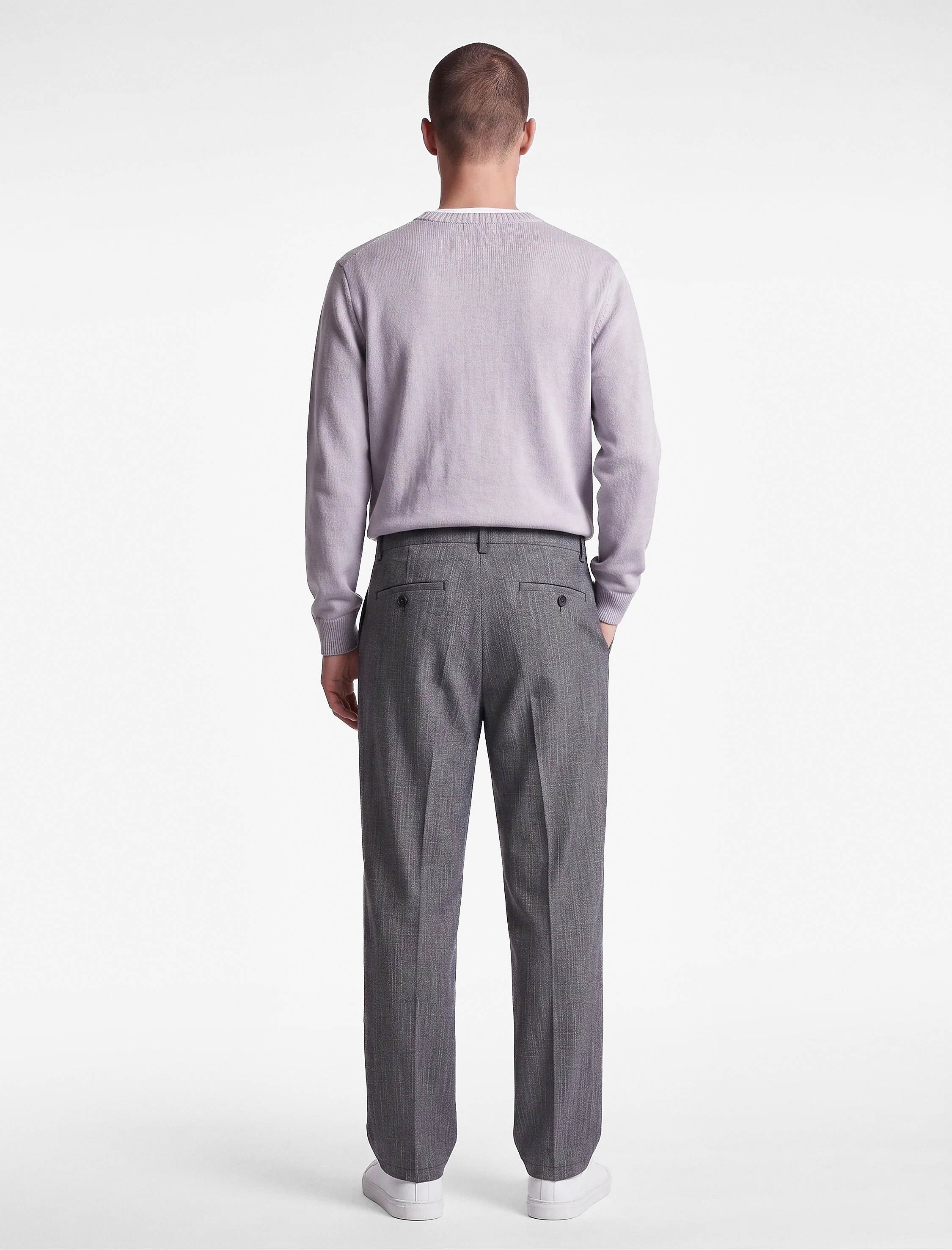   Viskon Karışımlı Cepli Pileli Slim Fit Kumaş Pantolon