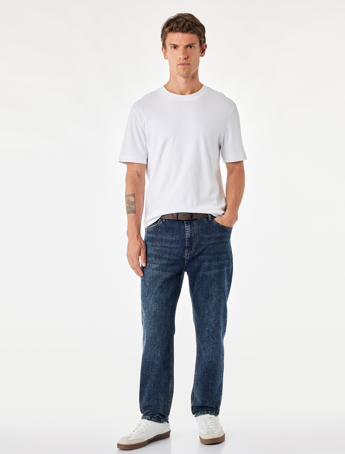  Normal Bel Cepli Pamuklu Tapered Fit Jean Pantolon - Joe Jean