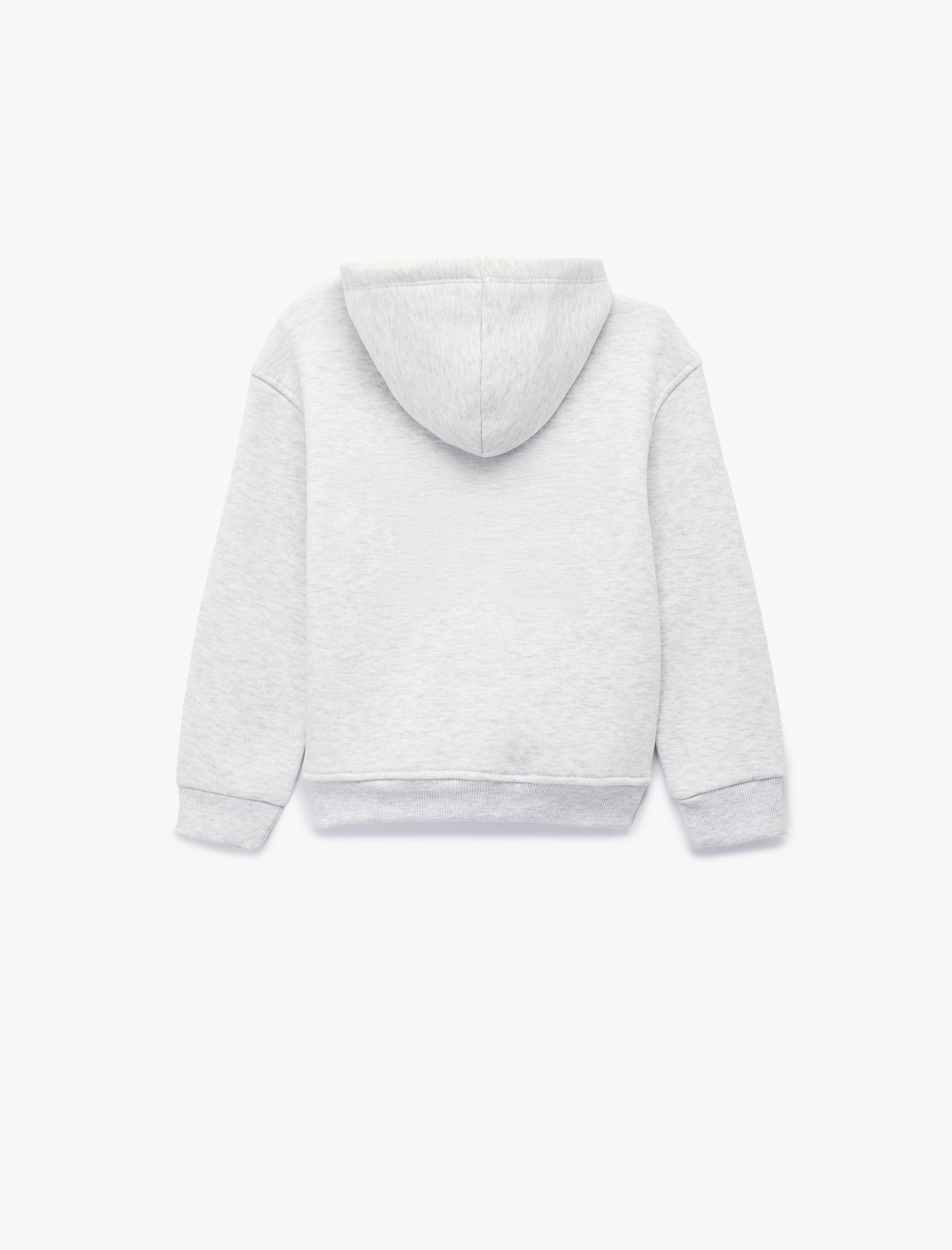  Kız Çocuk Yıldız Detaylı Şardonlu Kanguru Cepli Uzun Kollu Kapşonlu Sweatshirt