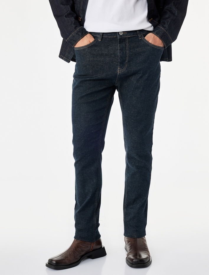  Normal Bel Cepli Skinny Fit Pamuklu Jean Pantolon - Skinny Jeans