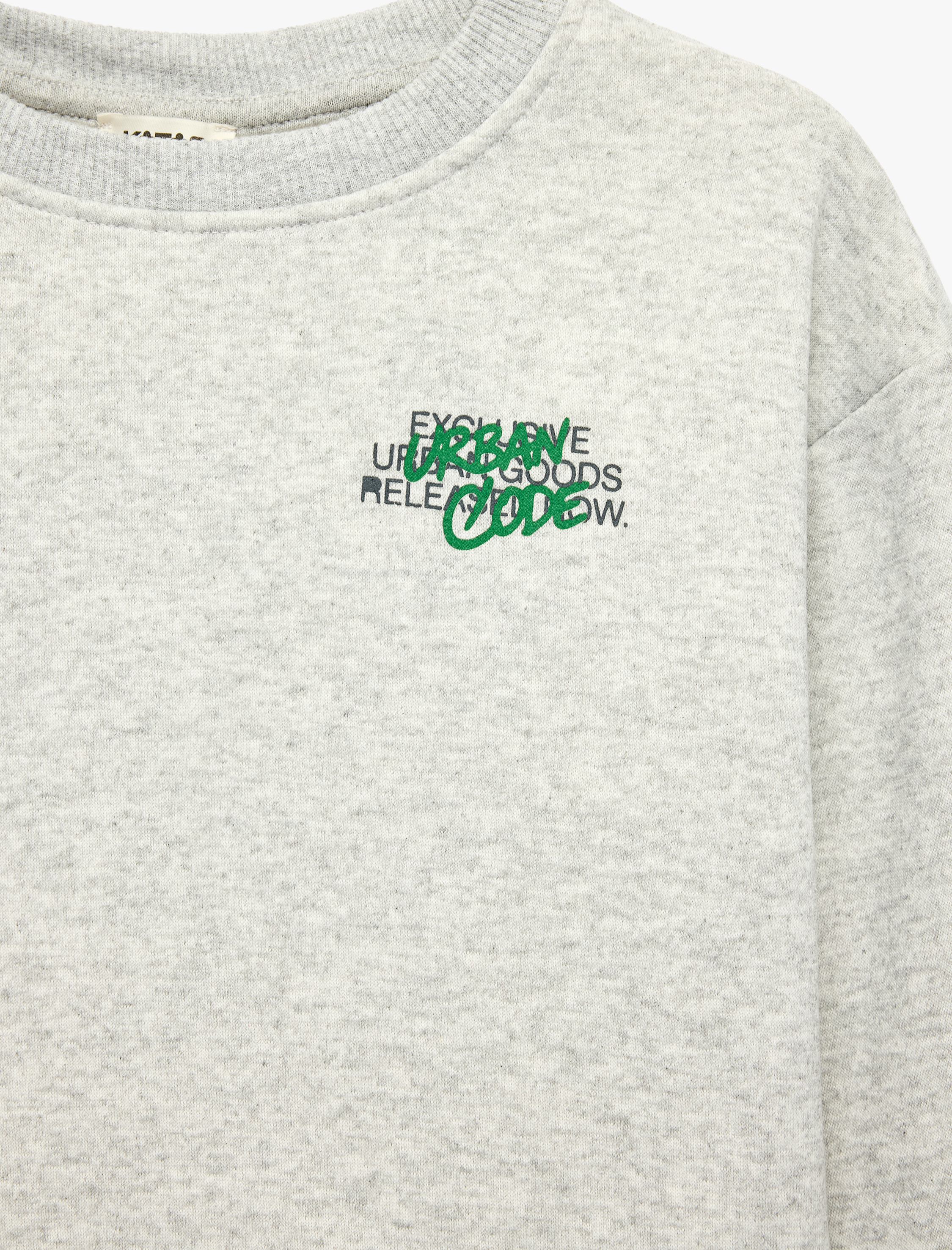  Erkek Çocuk Şardonlu Bisiklet Yaka Uzun Kollu Baskılı Sweatshirt