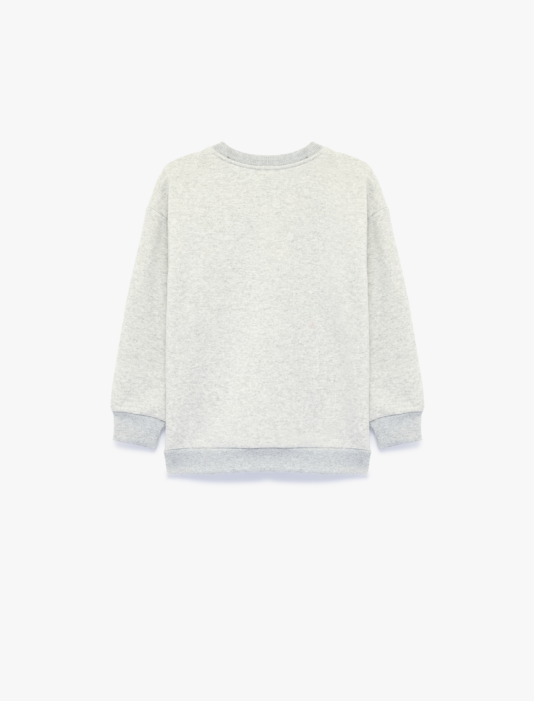  Erkek Çocuk Şardonlu Uzun Kollu Bisiklet Yaka Baskılı Sweatshirt