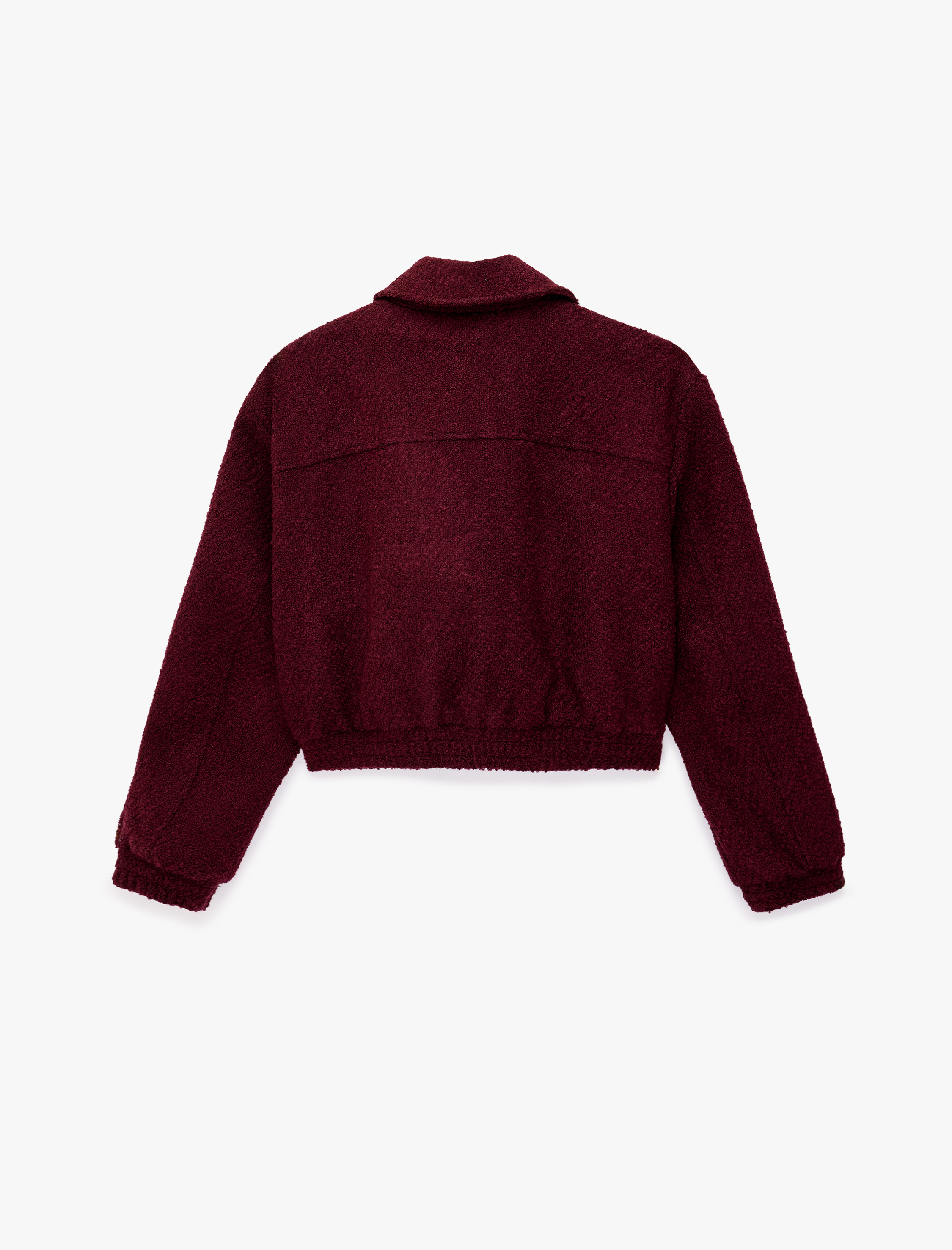   Regular Fit Uzun Kollu Klasik Yaka Cepli Tüvit Bomber Ceket