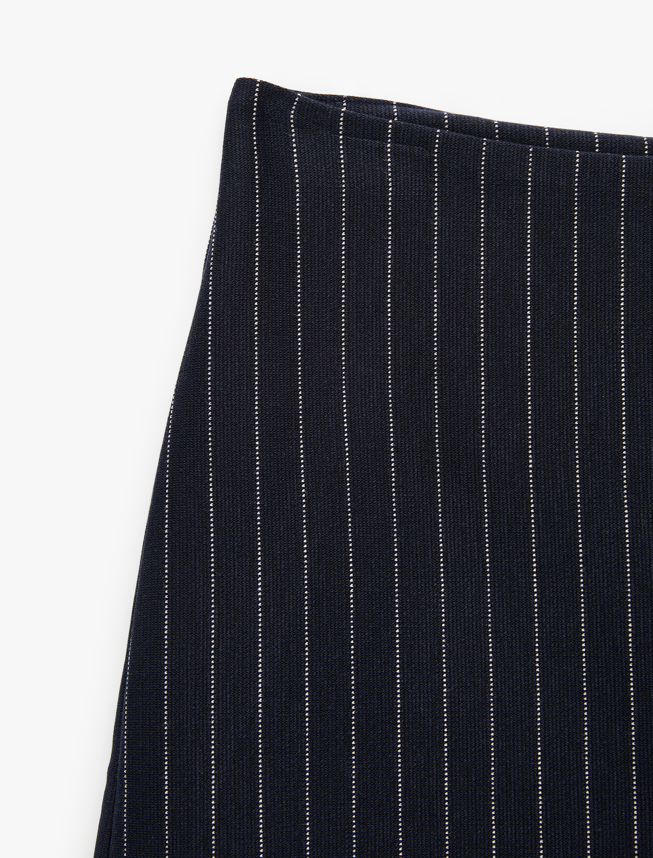   Slim Fit Fermuar Detaylı Çizgili Mini Şort Etek