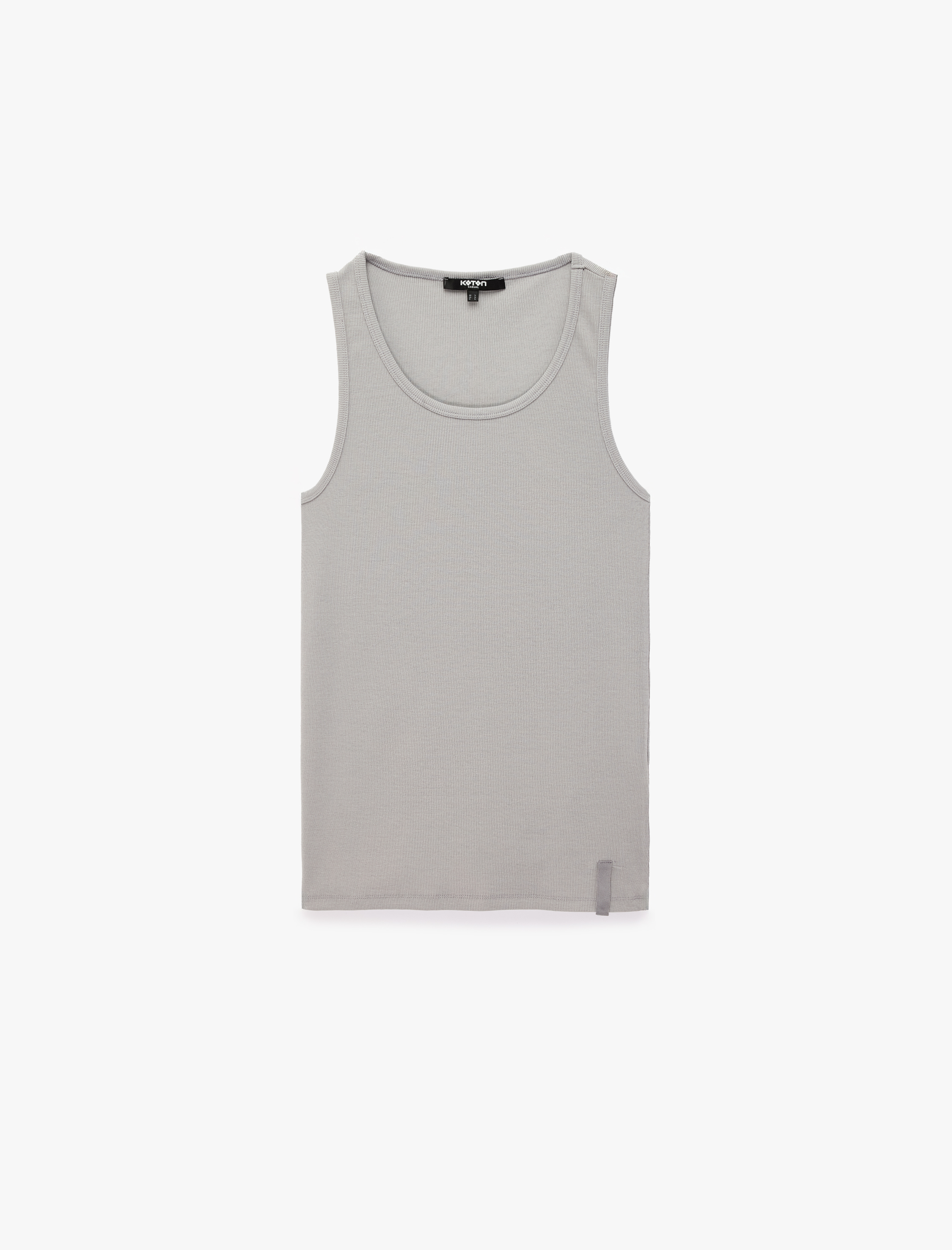   Slim Fit Pamuklu Kolsuz Bisiklet Yaka Basic Atlet