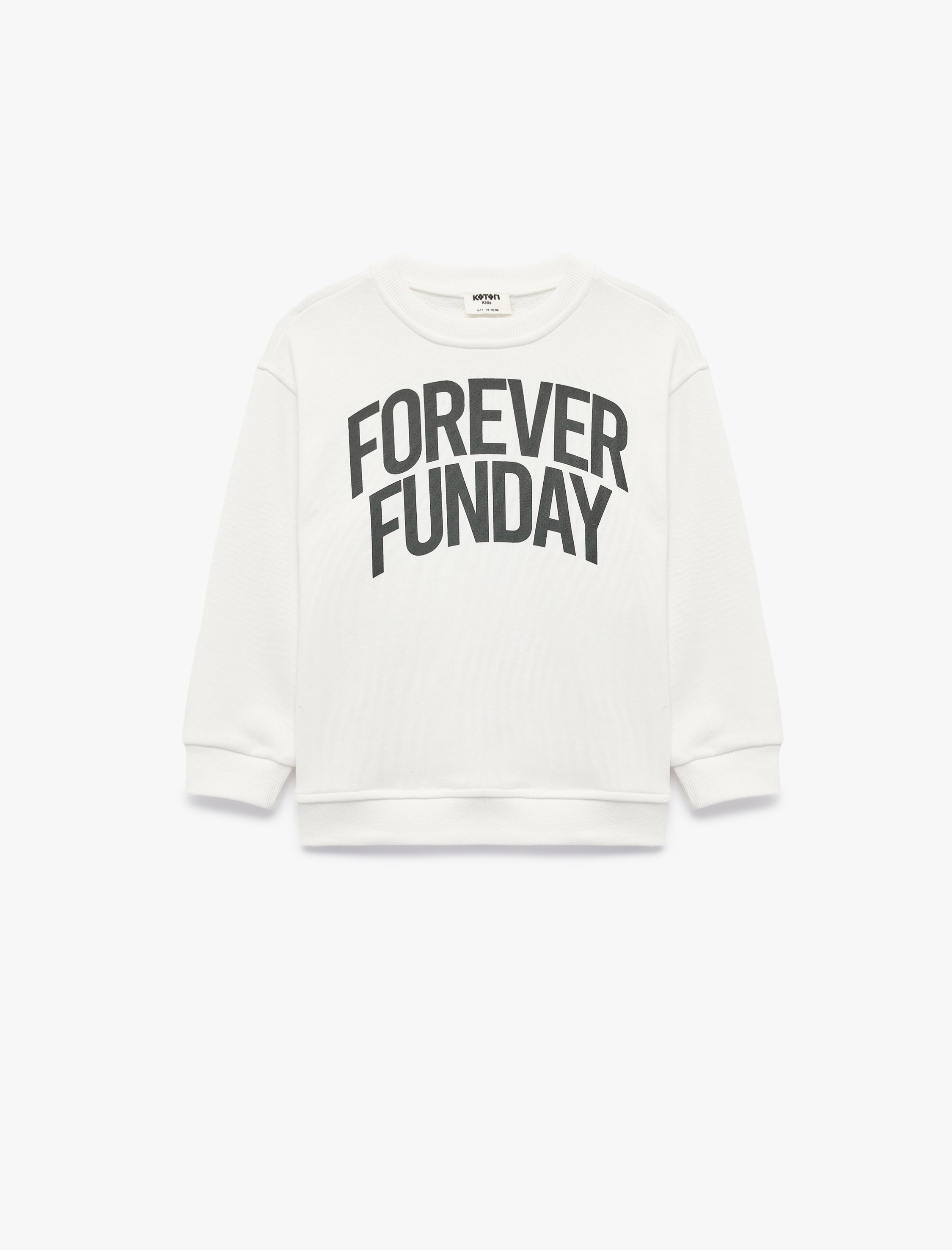  Erkek Çocuk Baskılı Uzun Kollu Bisiklet Yaka Oversize Sweatshirt
