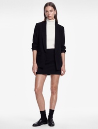 Krep Kumaş Şal Yaka 3/4 Kollu Blazer Ceket