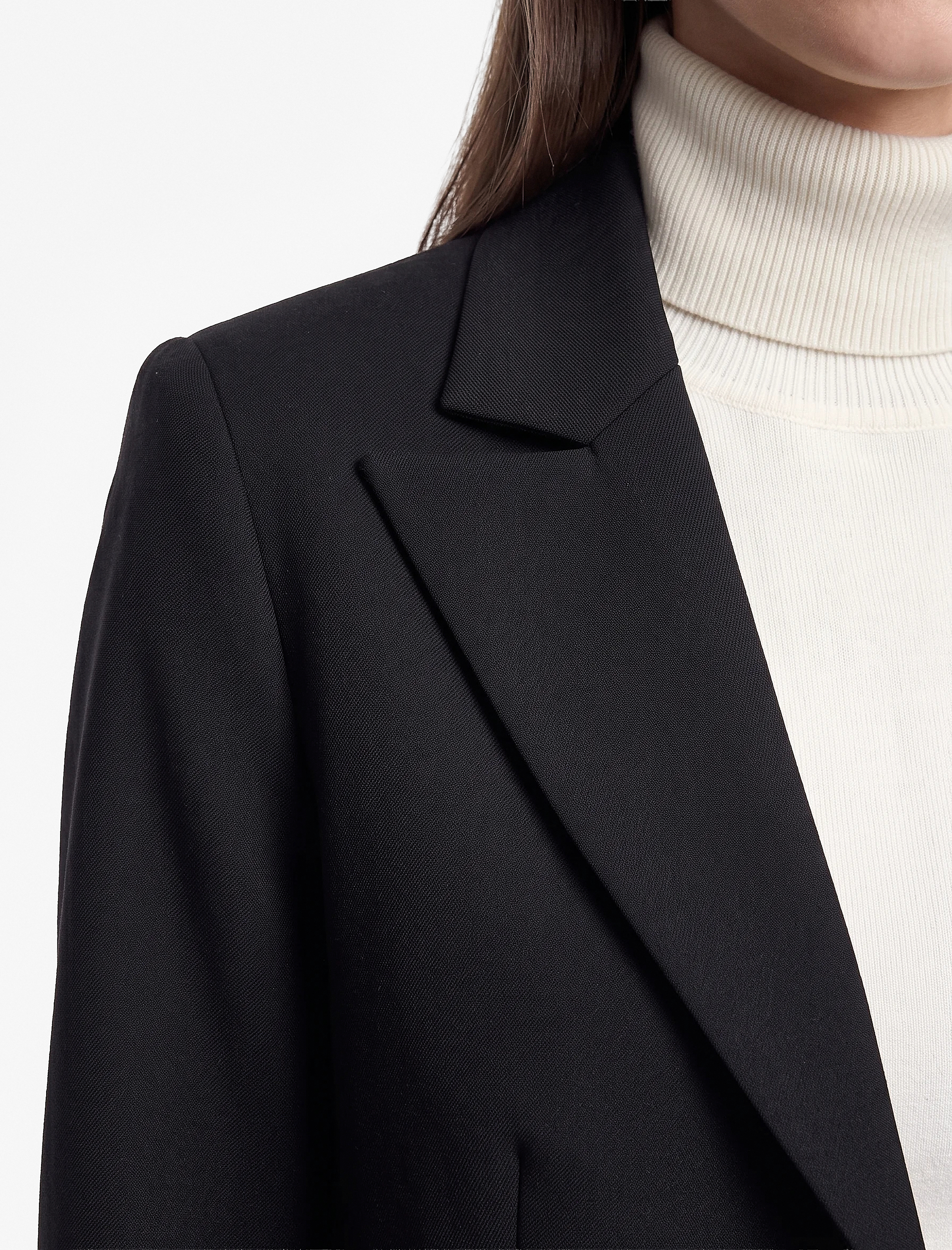   Cepli Düğmeli Uzun Kollu Crop Blazer Ceket