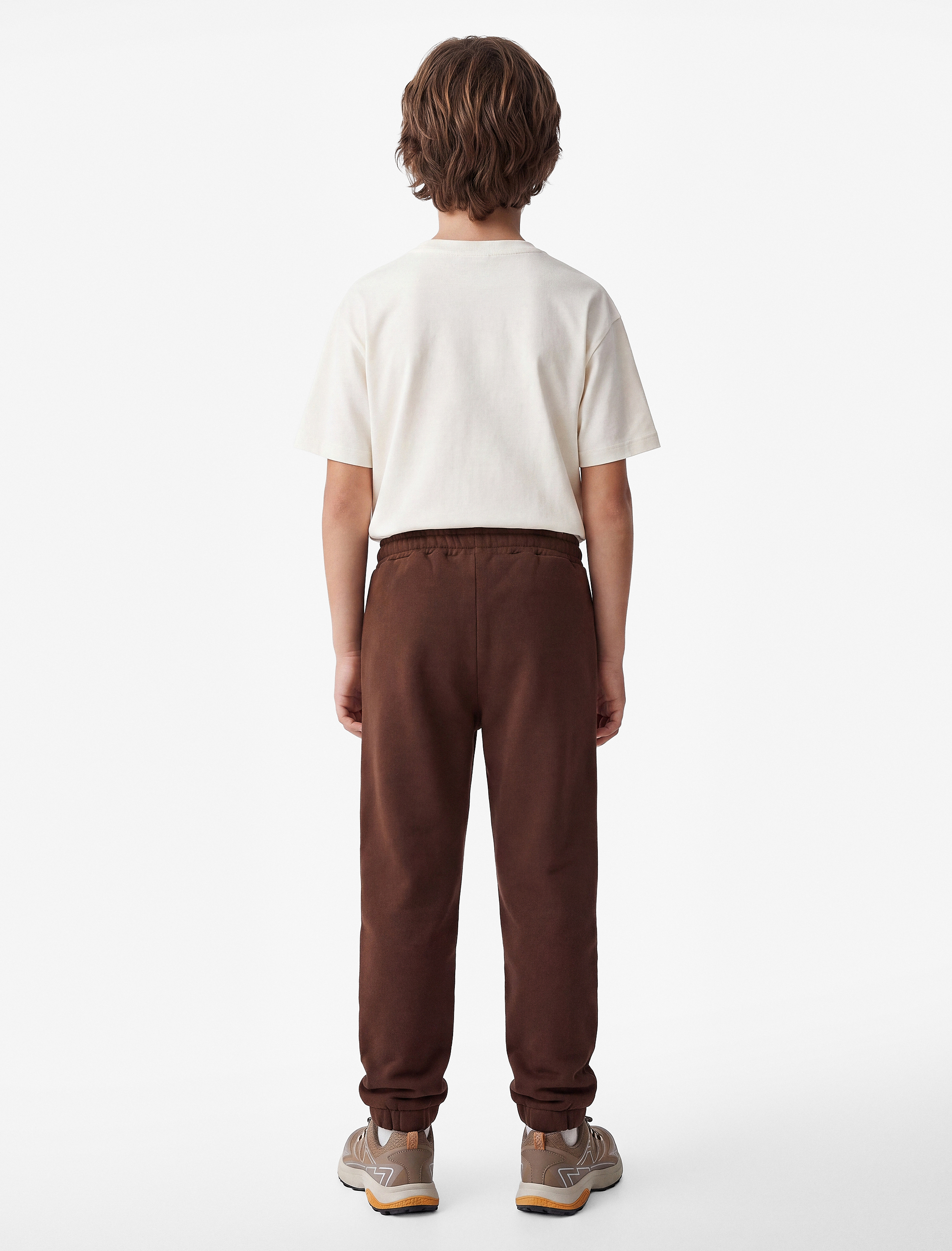 Erkek Çocuk Pamuklu Beli Lastikli Şardonlu Jogger Basic Eşofman Altı