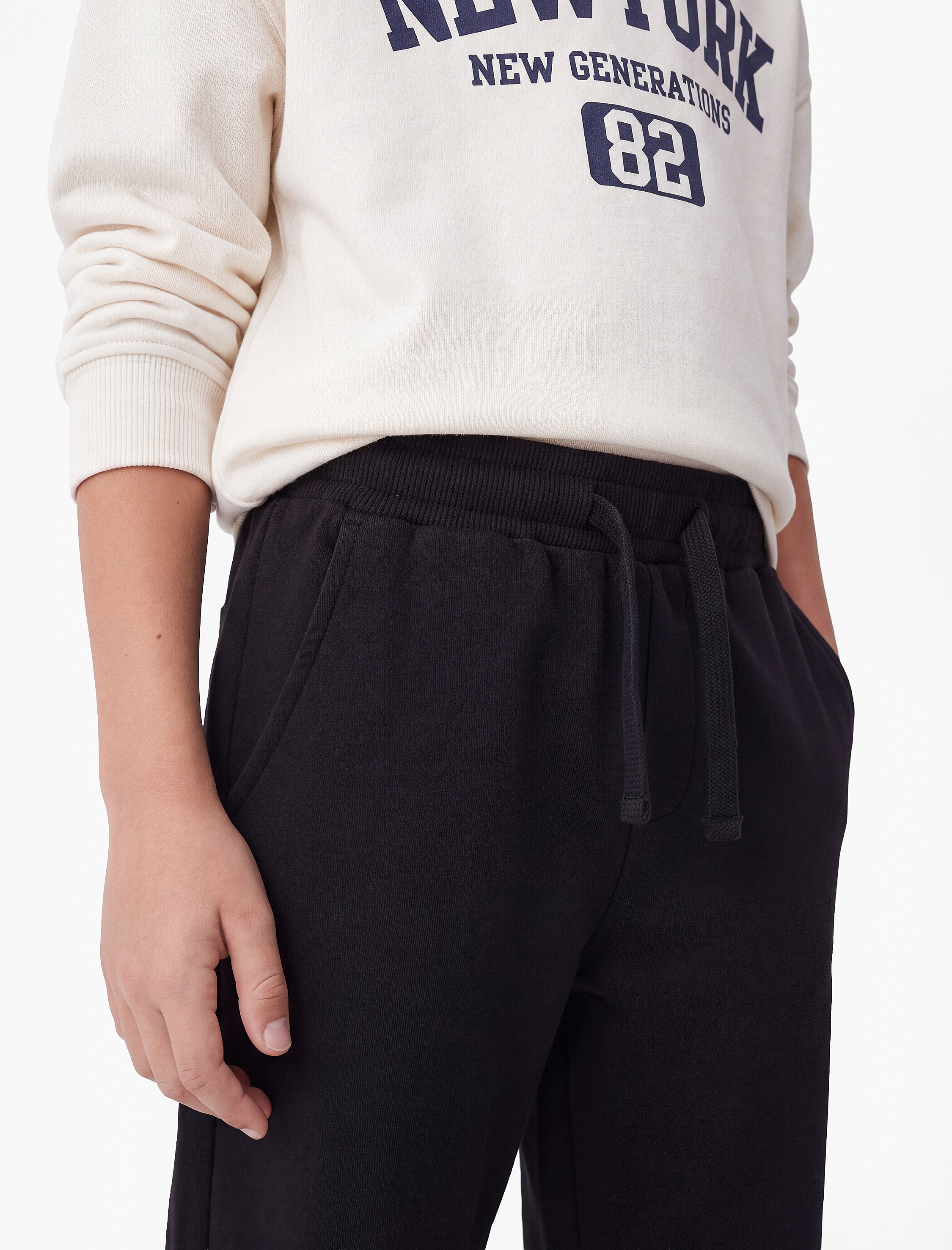  Erkek Çocuk Beli Lastikli Cepli Basic Jogger Eşofman Altı