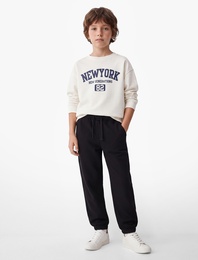 Beli Lastikli Cepli Basic Jogger Eşofman Altı