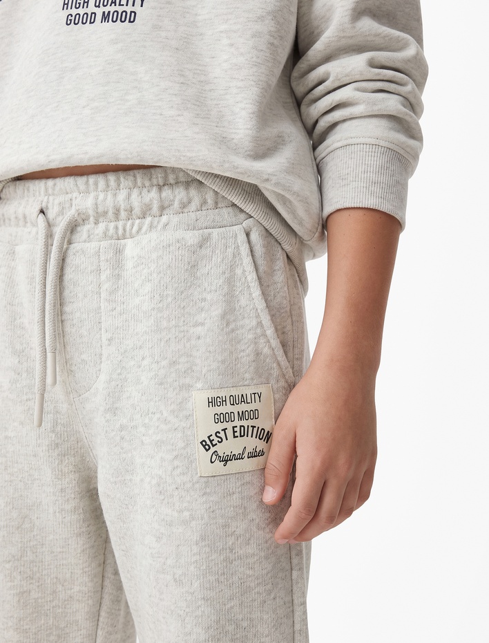 Erkek Çocuk Cep Detaylı Beli Lastikli Jogger Eşofman Altı