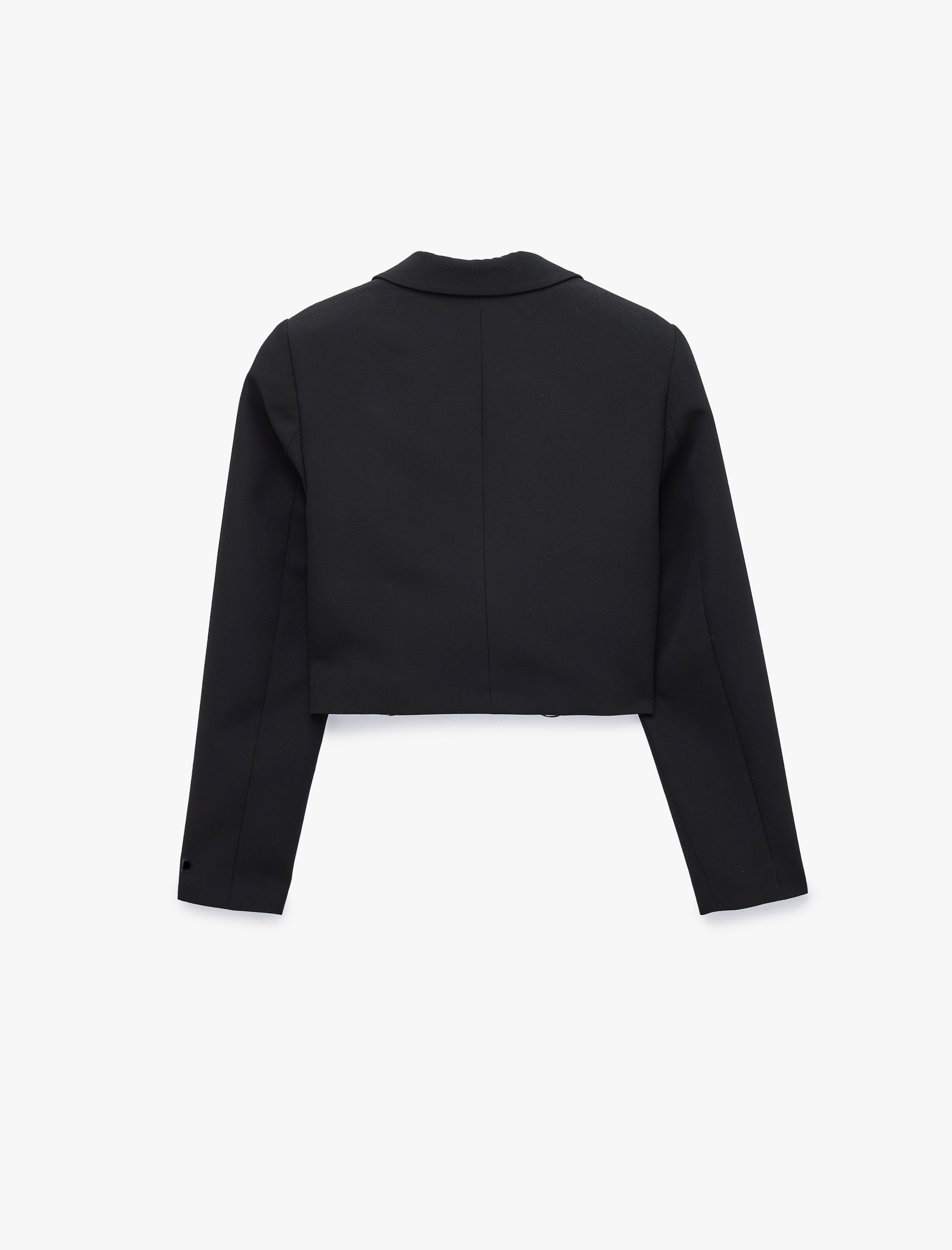   Cepli Düğmeli Uzun Kollu Crop Blazer Ceket