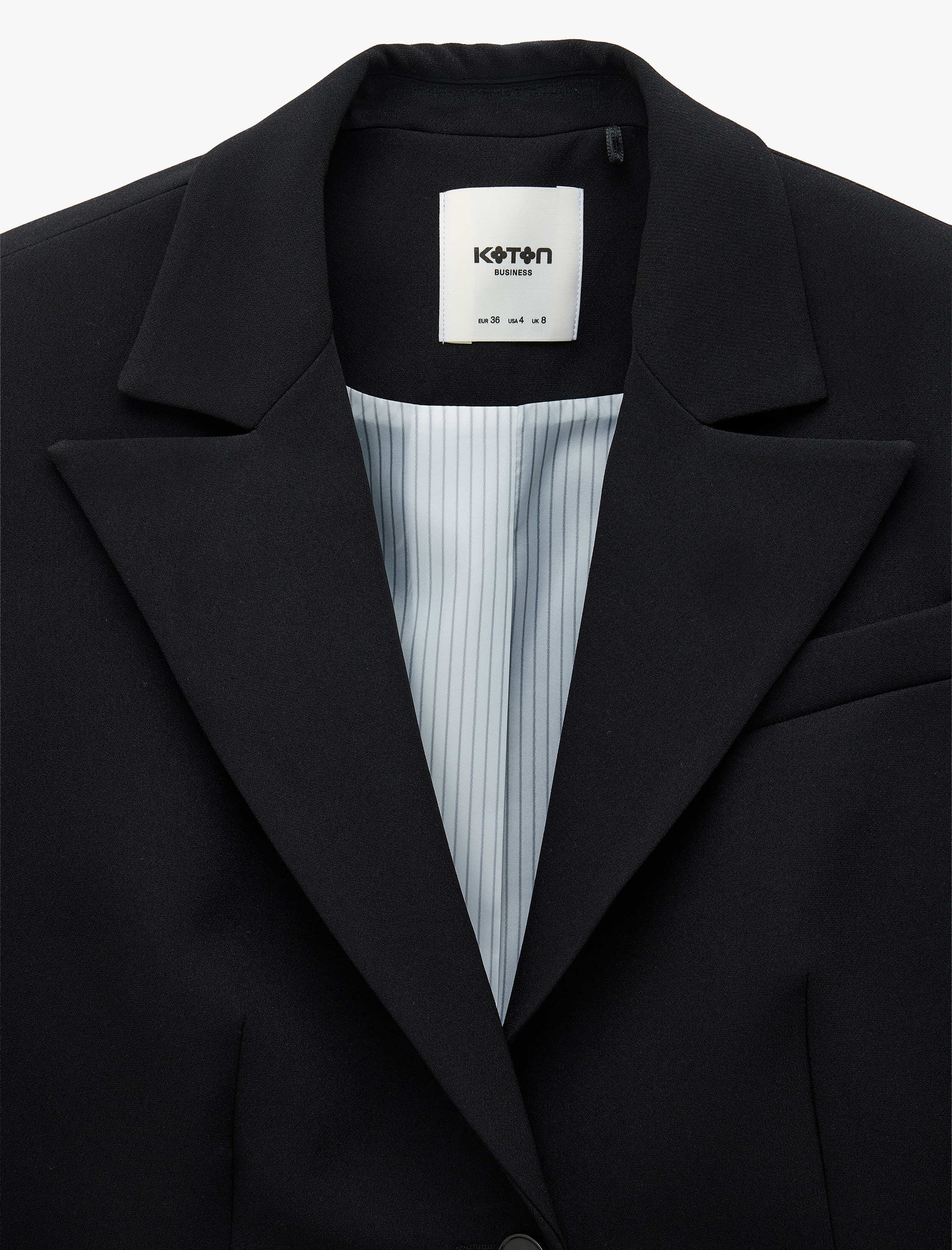   Cepli Düğmeli Uzun Kollu Crop Blazer Ceket