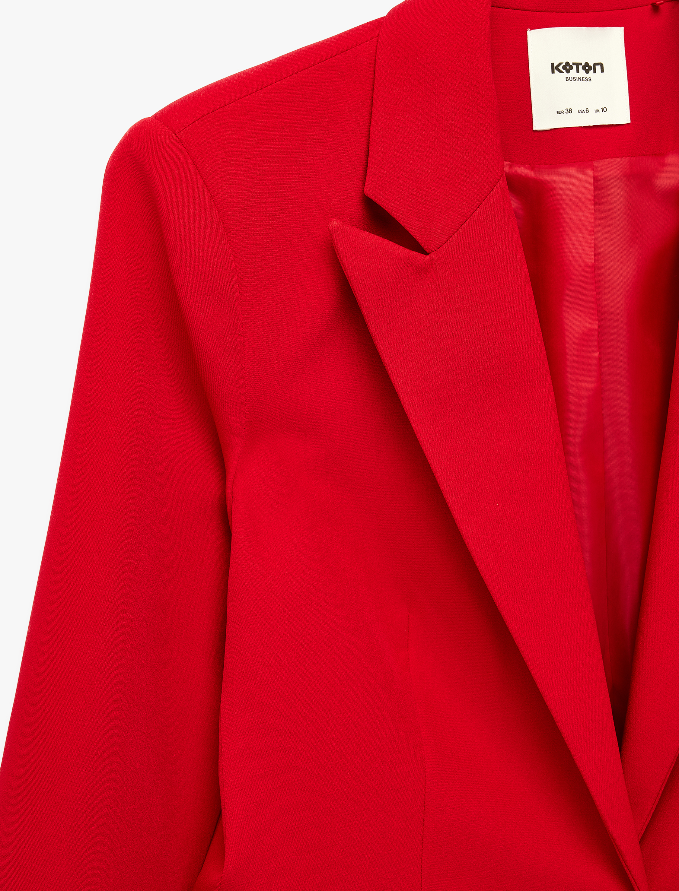   Klasik Yaka Uzun Kollu Cepli Düğmeli Blazer Ceket