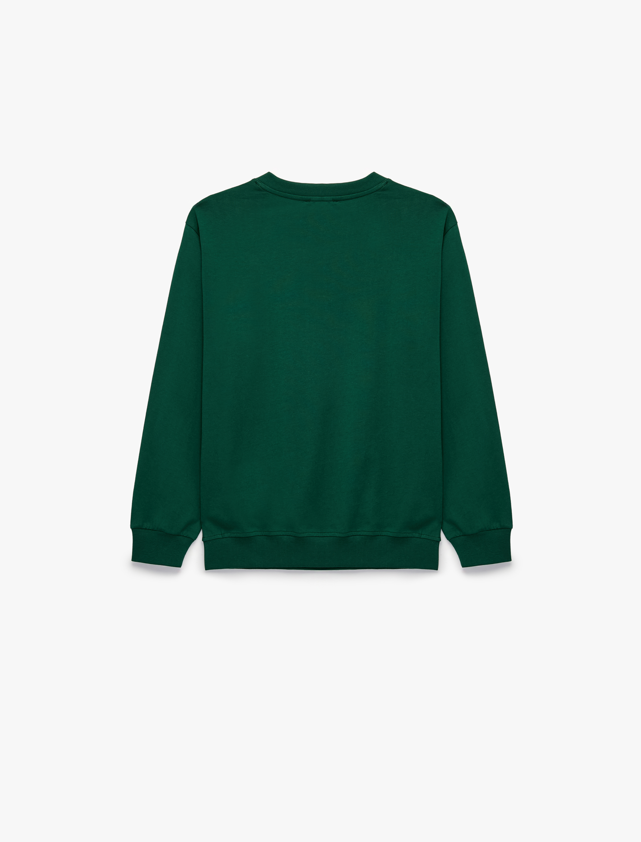  Erkek Çocuk Pamuklu Uzun Kollu Bisiklet Yaka Baskılı Sweatshirt