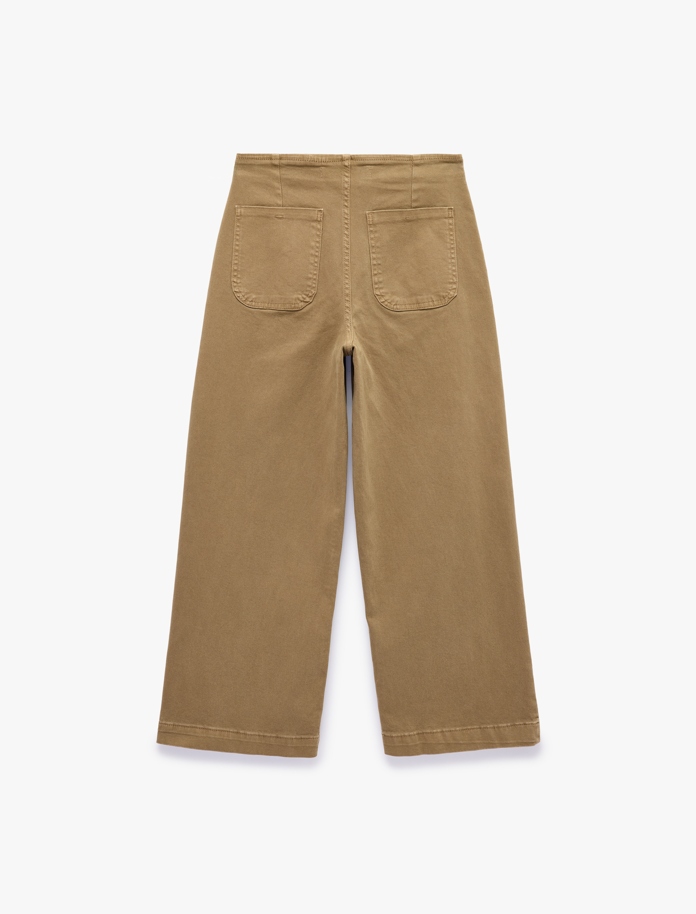   Pamuklu Düğmeli Cepli Yüksek Bel Jean Pantolon - Culotte Jeans