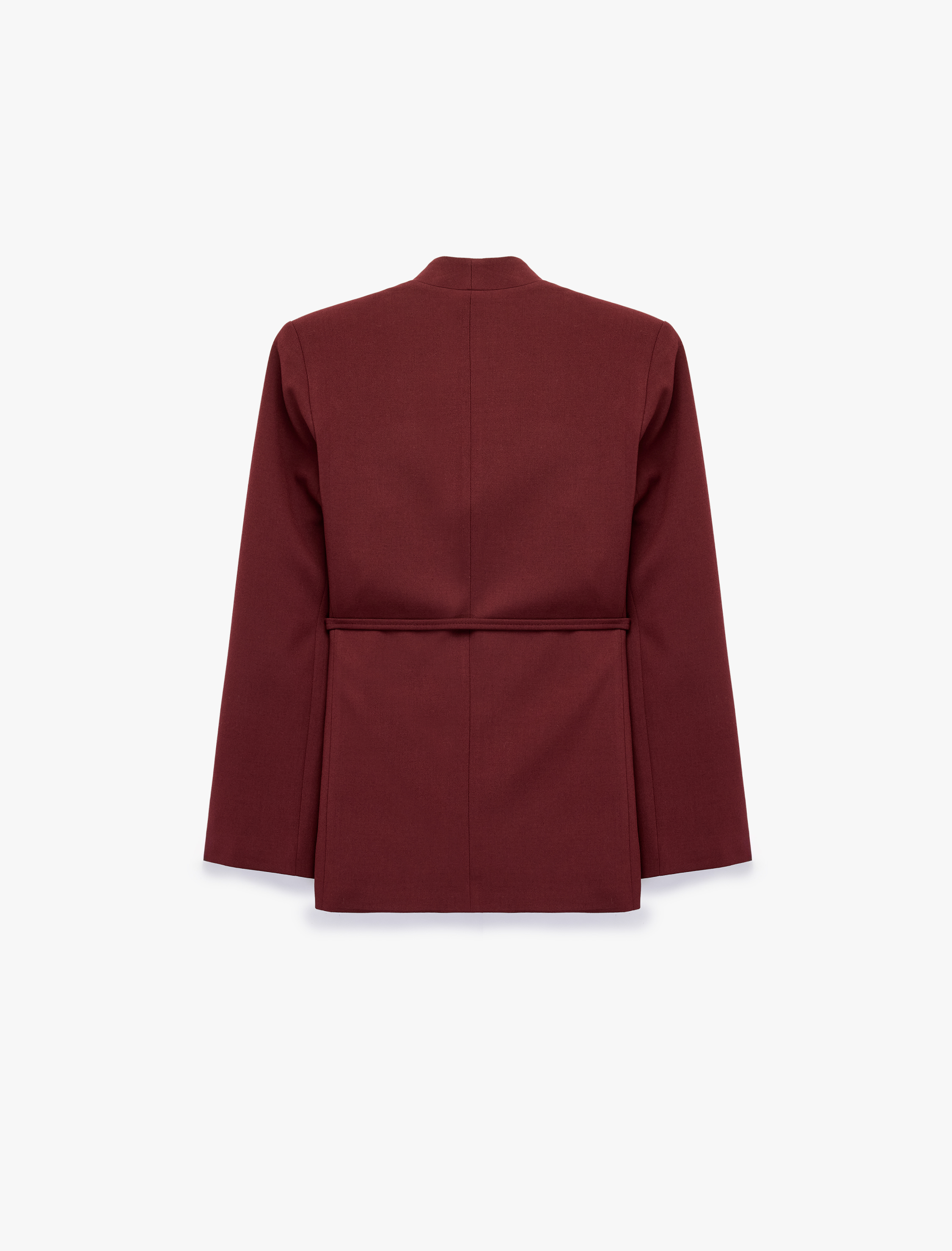   Kemerli Kruvaze Yaka Uzun Kollu Blazer Ceket
