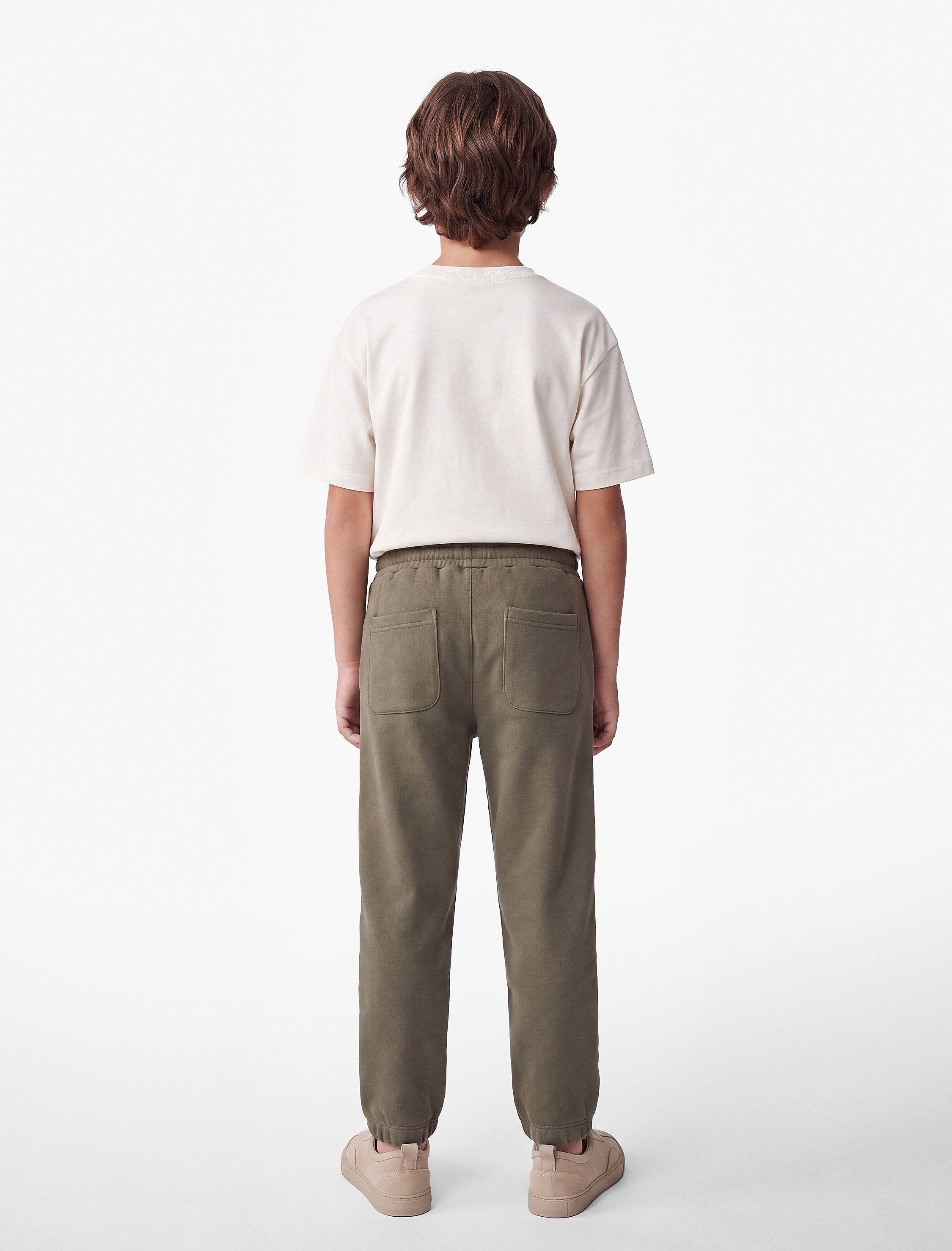  Erkek Çocuk Pamuklu Beli Lastikli Şardonlu Jogger Basic Eşofman Altı