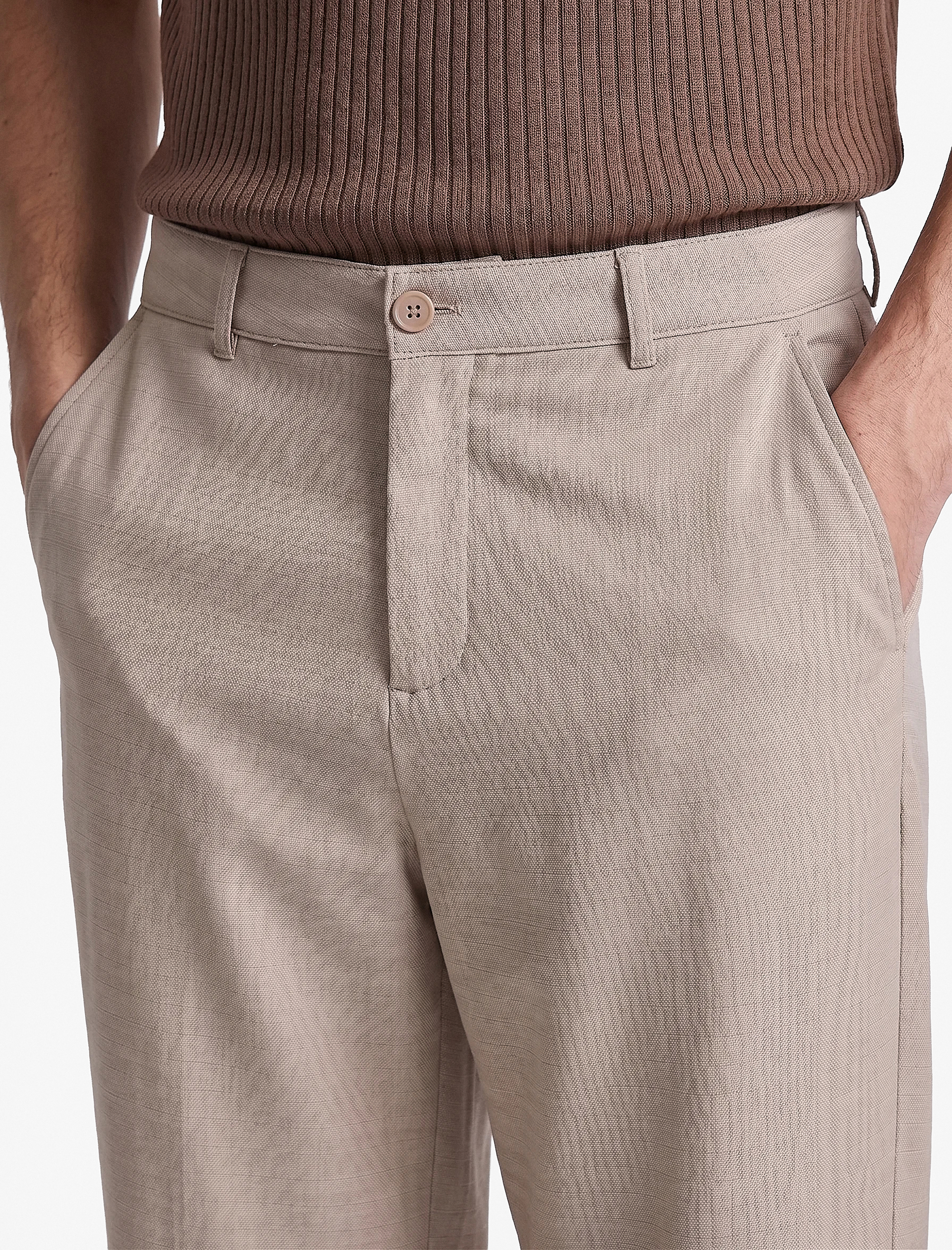   Regular Fit Viskon Karışımlı Cepli Kumaş Pantolon