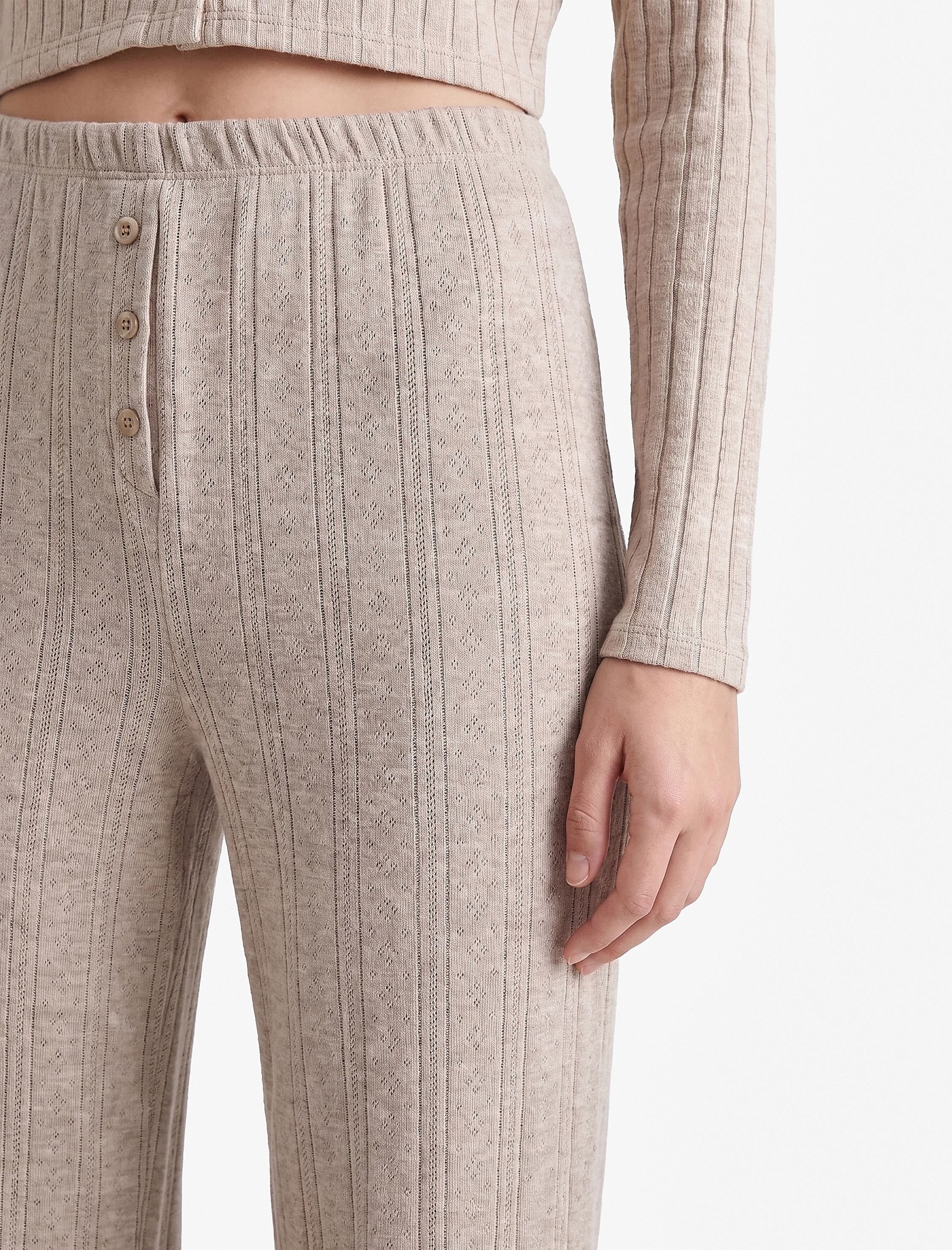 Koton Pamuk Karışımlı Beli Lastikli Pijama Altı görsel 4