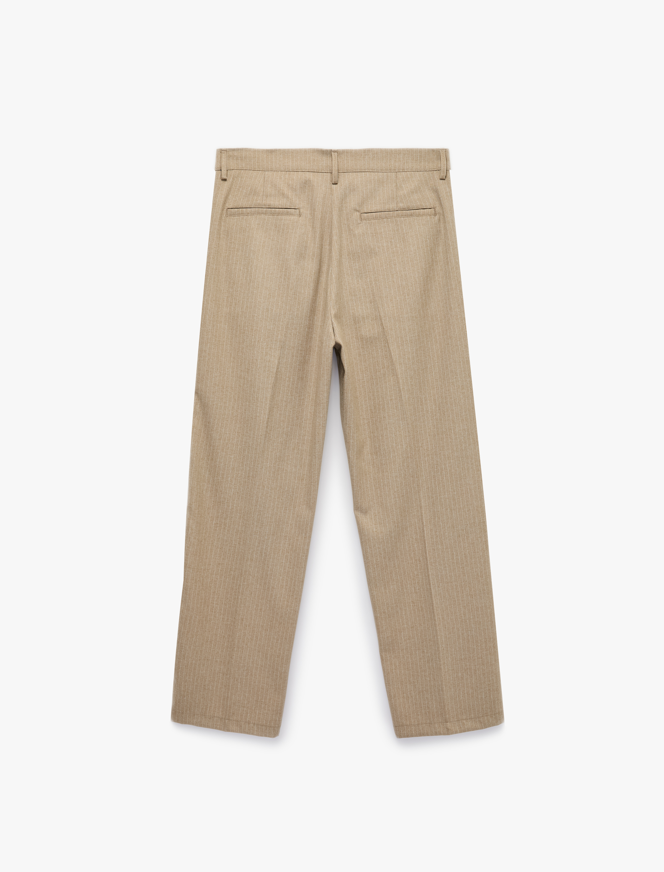   Regular Fit Viskon Karışımlı Cepli Pileli Kumaş Pantolon