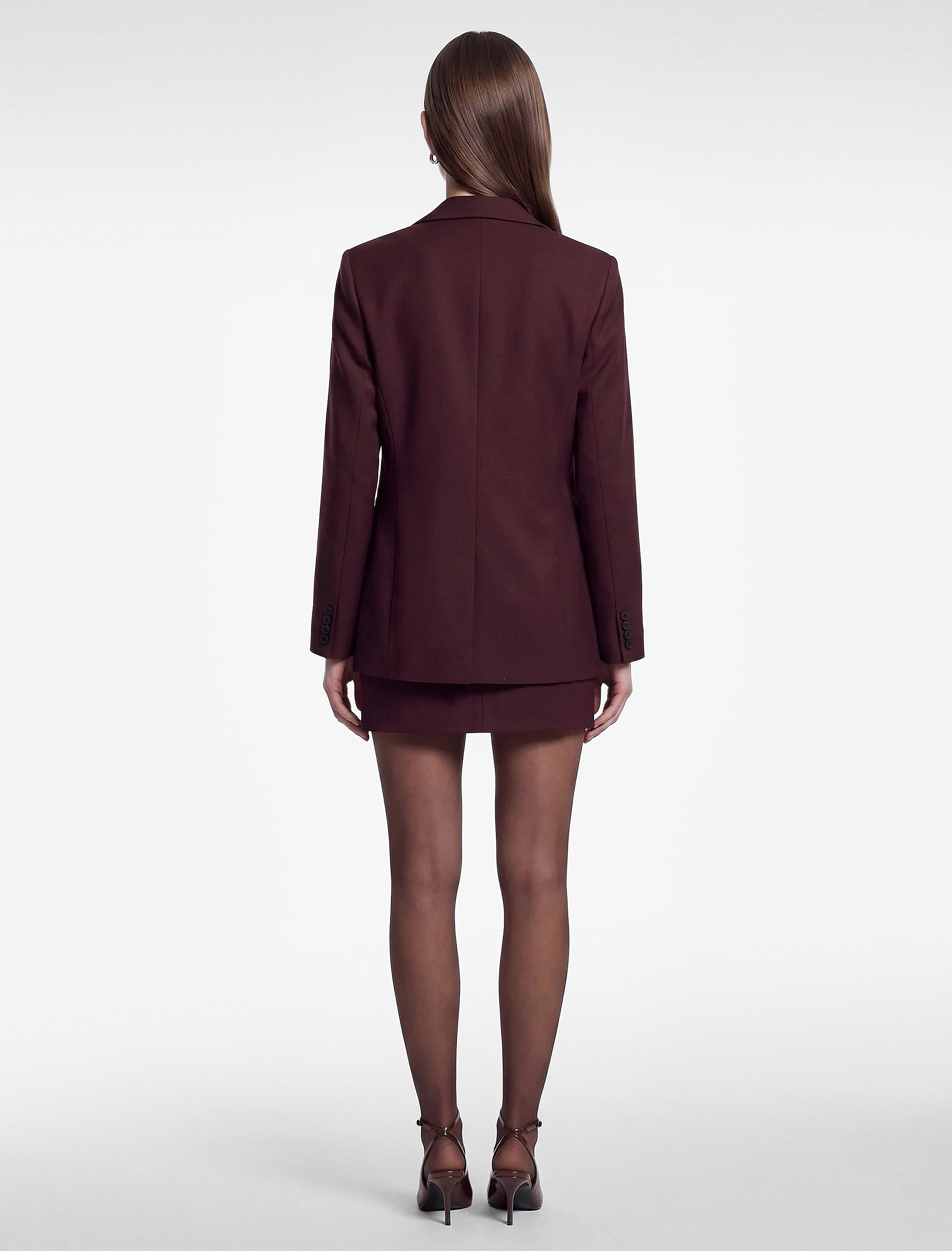   Regular Fit Uzun Kollu Cep Detaylı Düğmeli Viskon Karışımlı Blazer Ceket