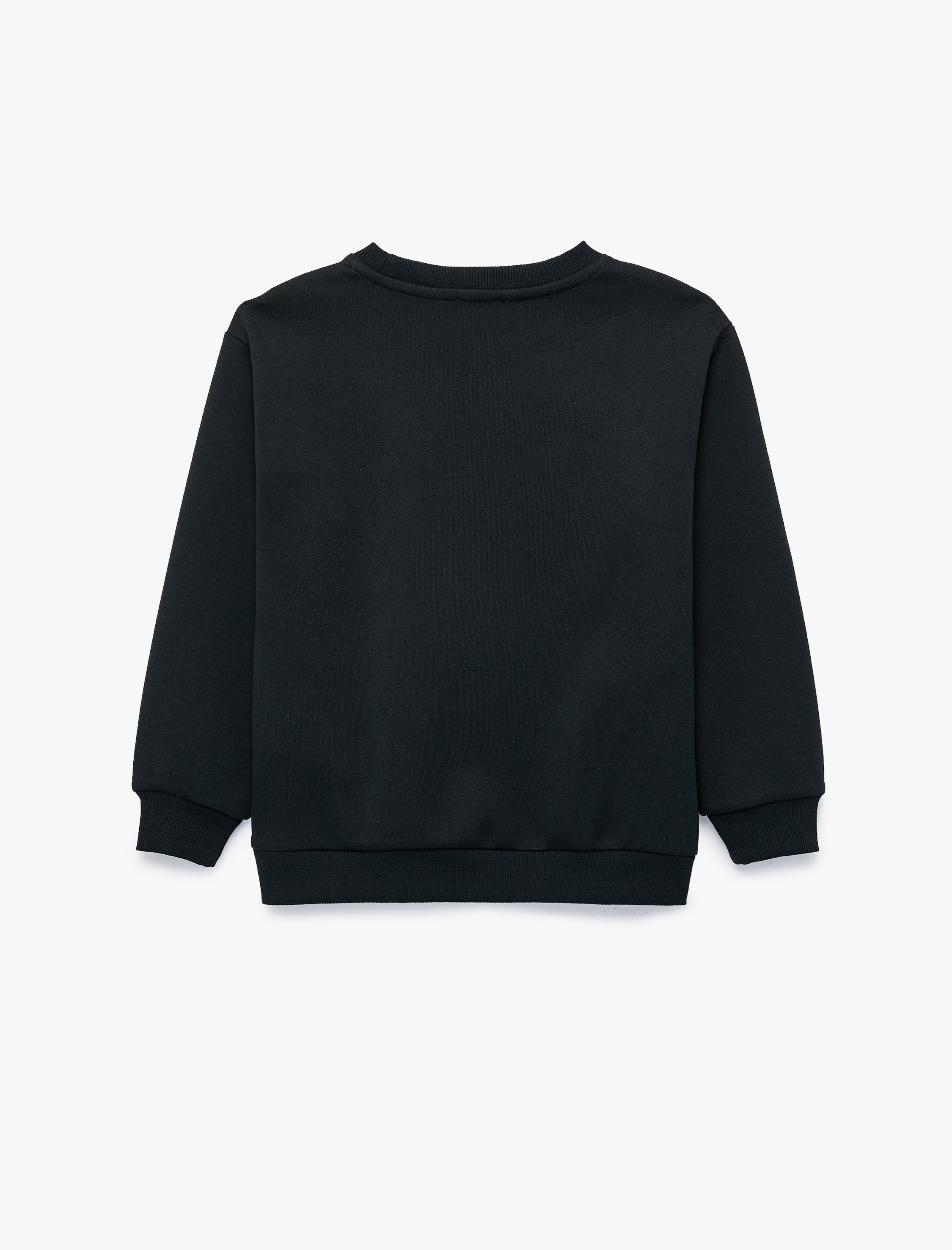  Erkek Çocuk Pamuklu Uzun Kollu Bisiklet Yaka Baskılı Sweatshirt