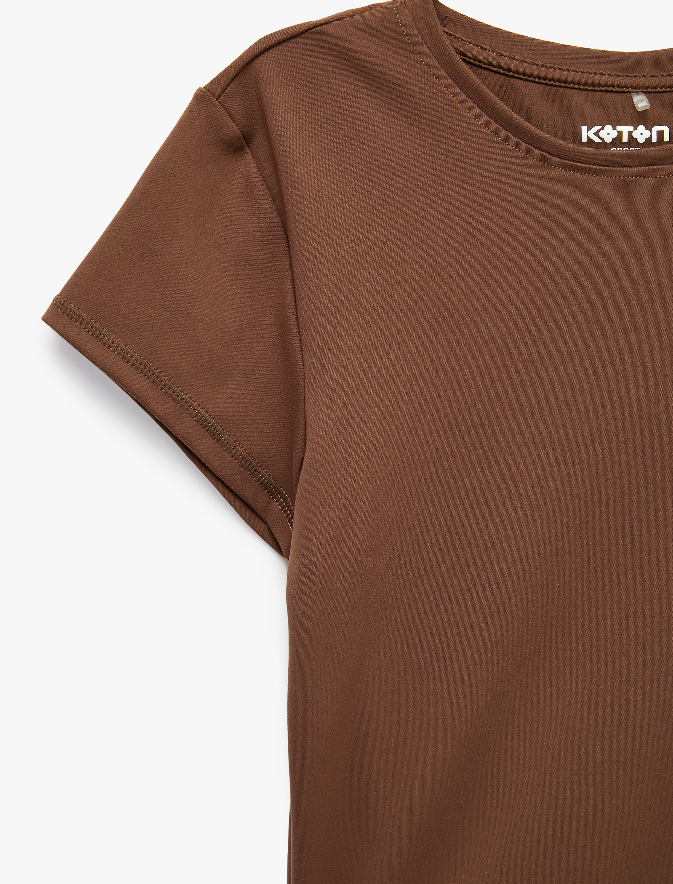   Slim Fit İnterlok Kumaş Kısa Kollu Bisiklet Yaka Spor Tişört