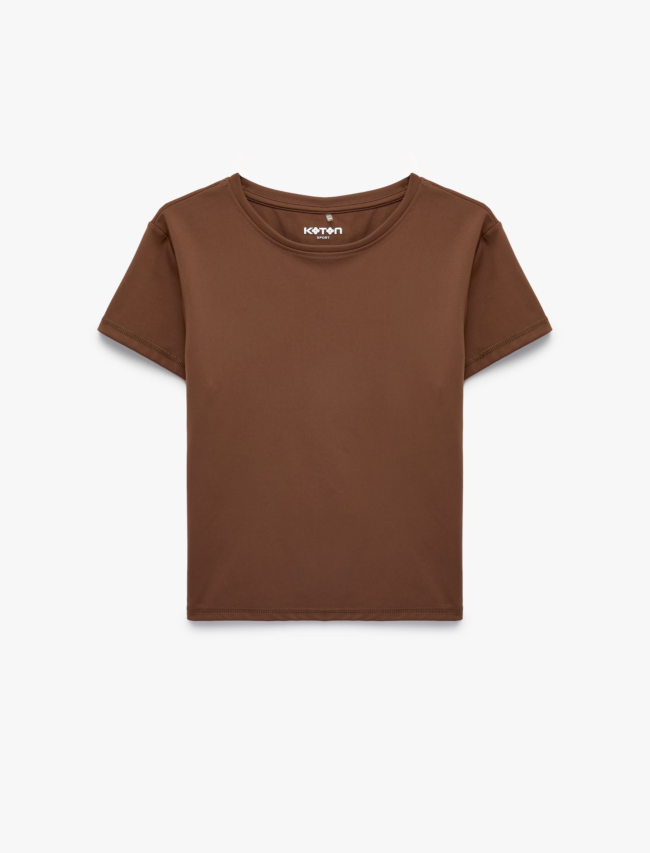   Slim Fit İnterlok Kumaş Kısa Kollu Bisiklet Yaka Spor Tişört