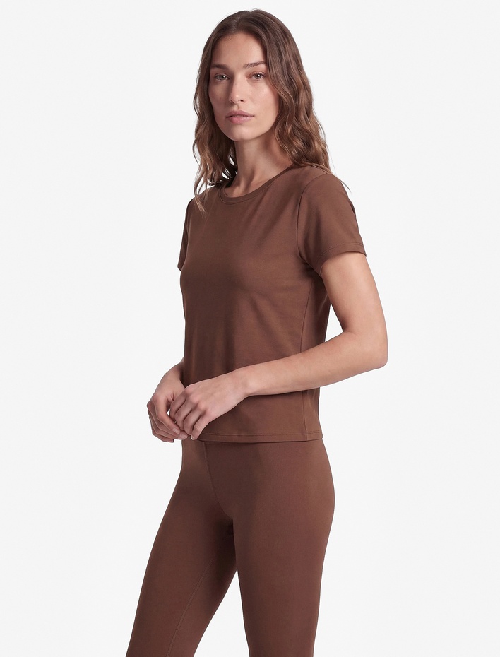  Slim Fit İnterlok Kumaş Kısa Kollu Bisiklet Yaka Spor Tişört