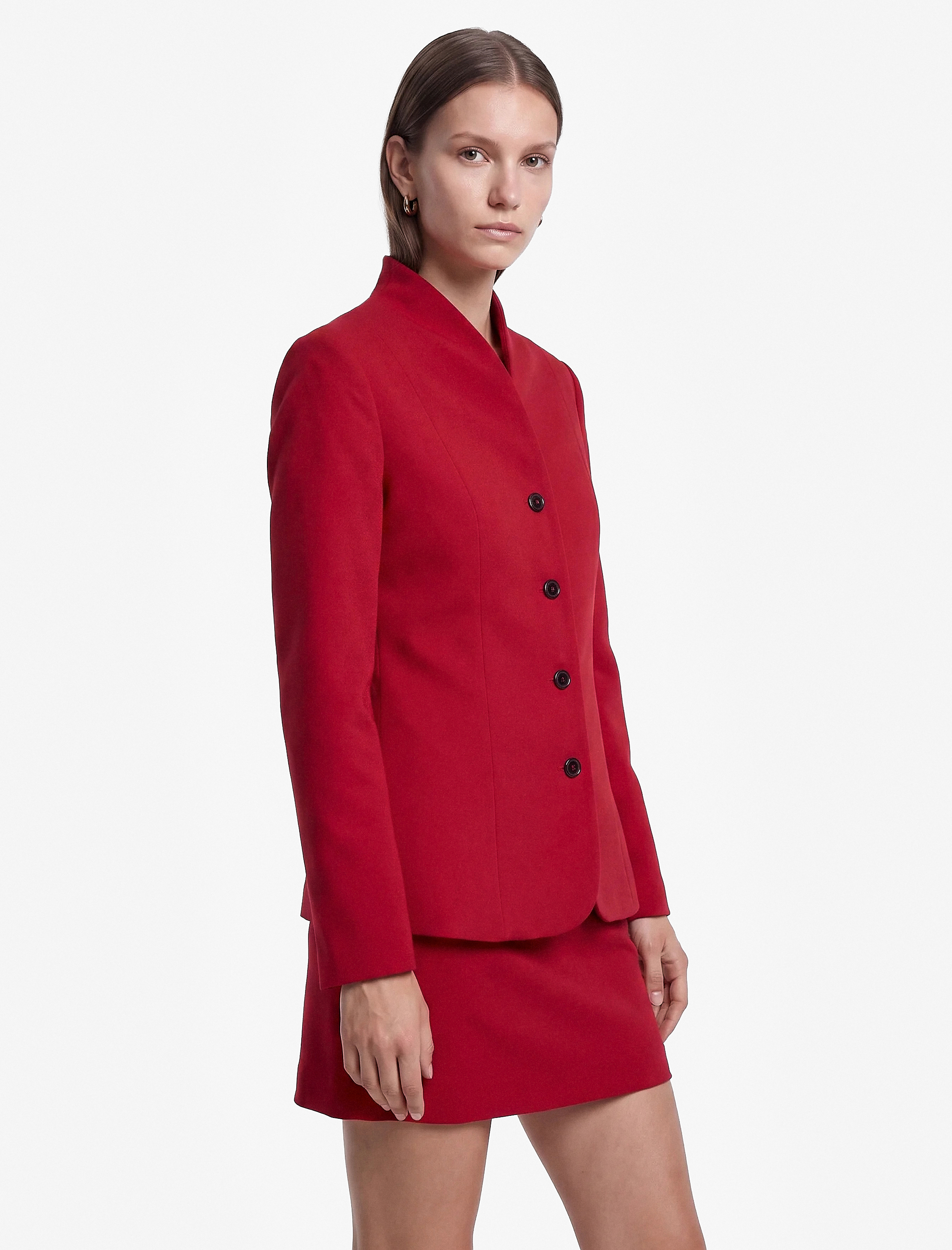   Regular Fit Düğmeli Hakim Yaka Uzun Kollu Blazer Ceket