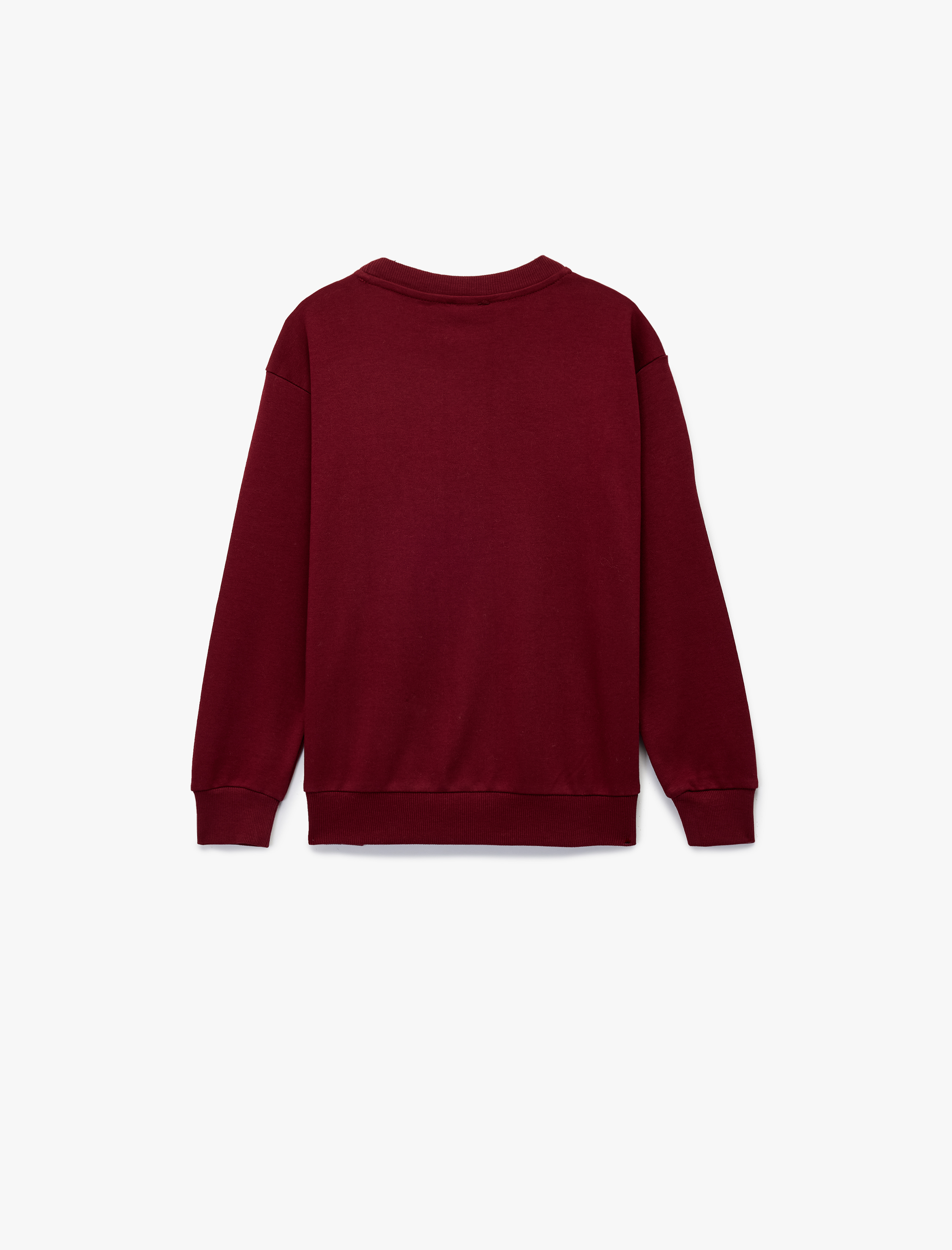  Erkek Çocuk Pamuklu Uzun Kollu Bisiklet Yaka Baskılı Sweatshirt