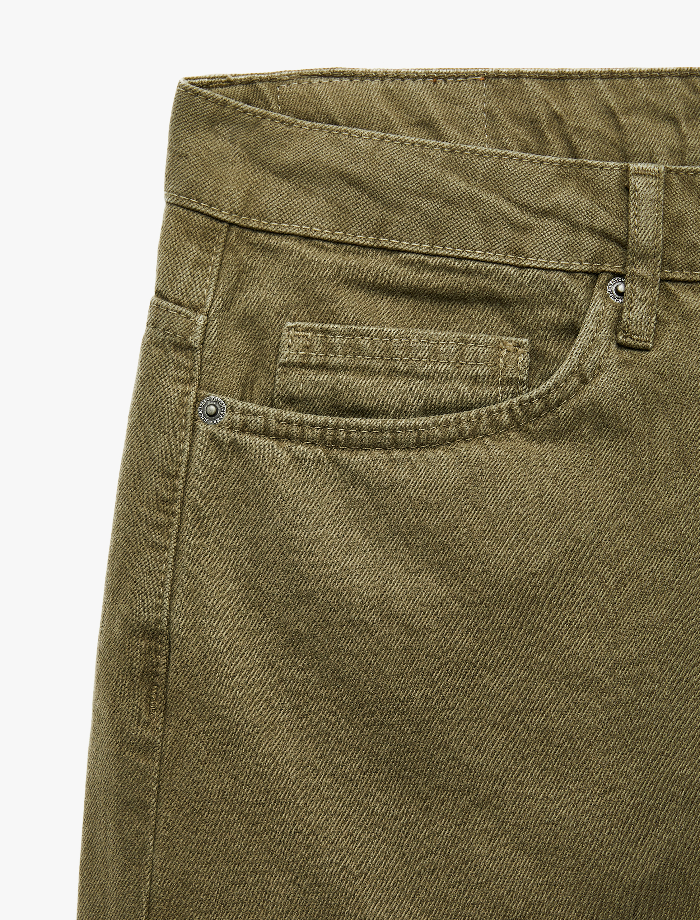   Normal Bel Cepli Pamuklu Bol Kalıp Düz Paça Pantolon - Loose Straight Fit Jean
