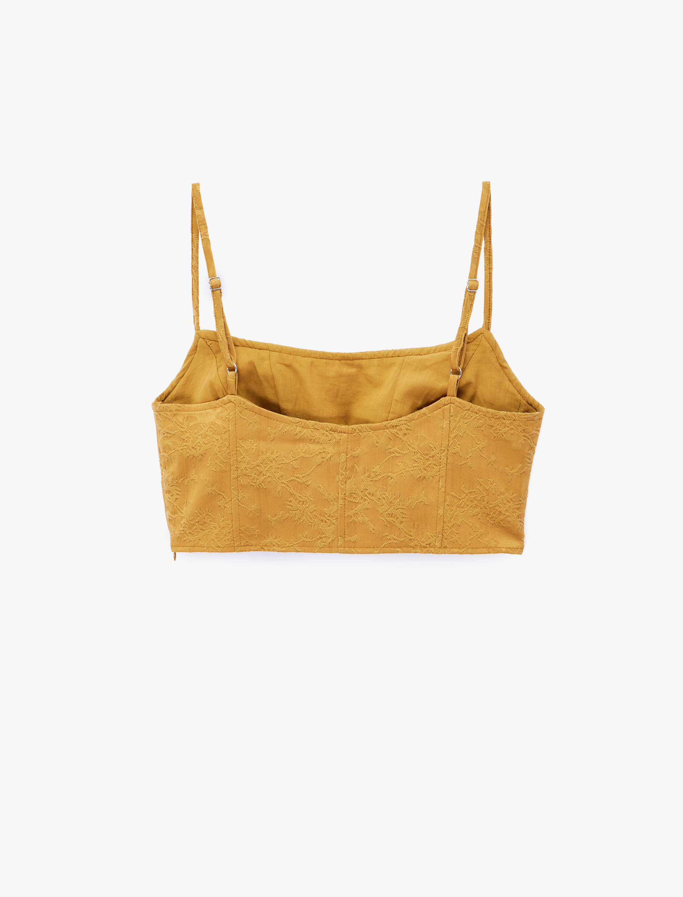   Jakarlı Slim Fit Askılı Crop Korse Büstiyer