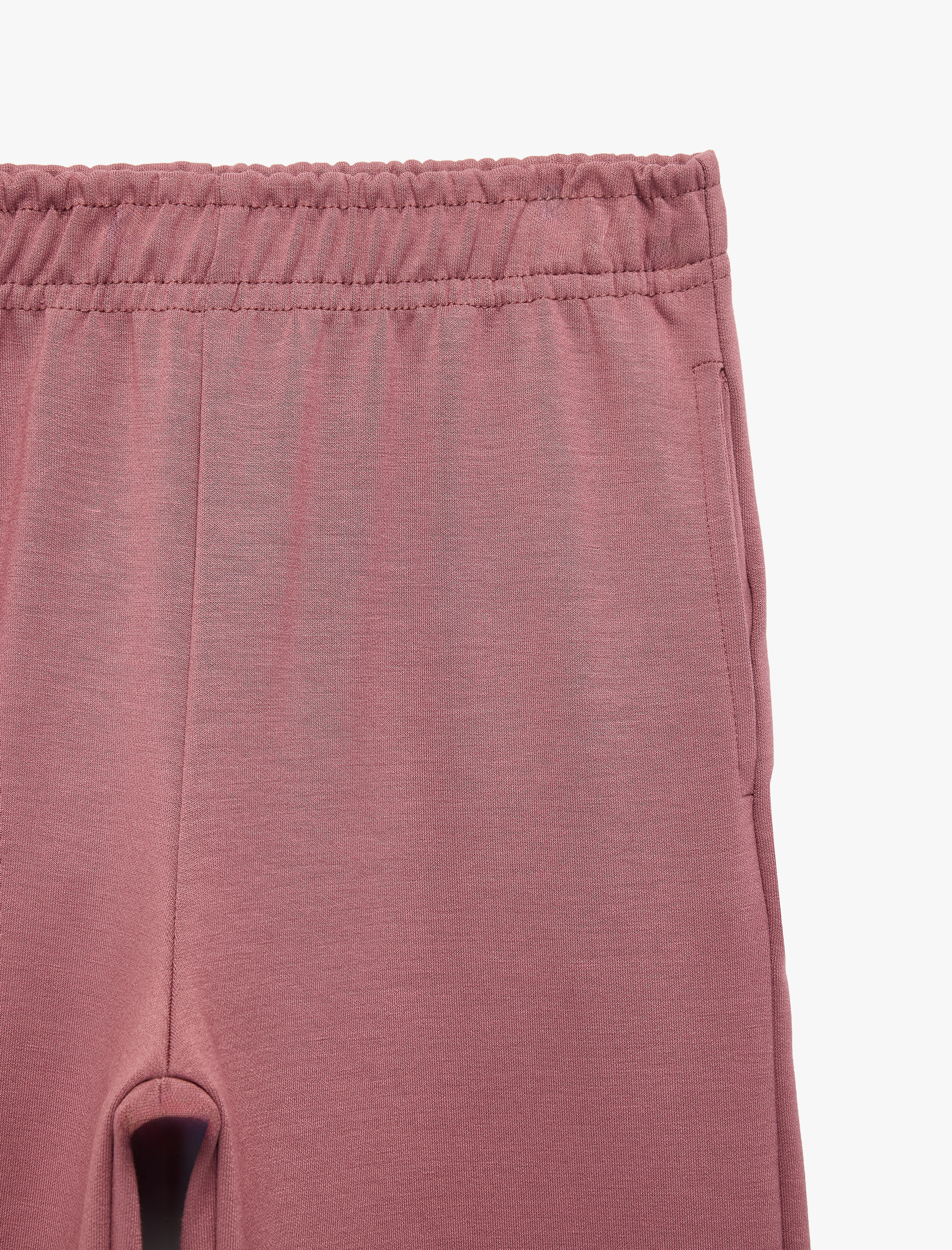  Kız Çocuk Beli Lastikli Viskon Karışımlı Geniş Paça Pantolon