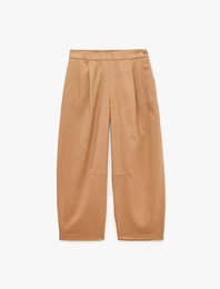 Regular Fit Pile Detaylı Cepli Barrel Kesim Pantolon