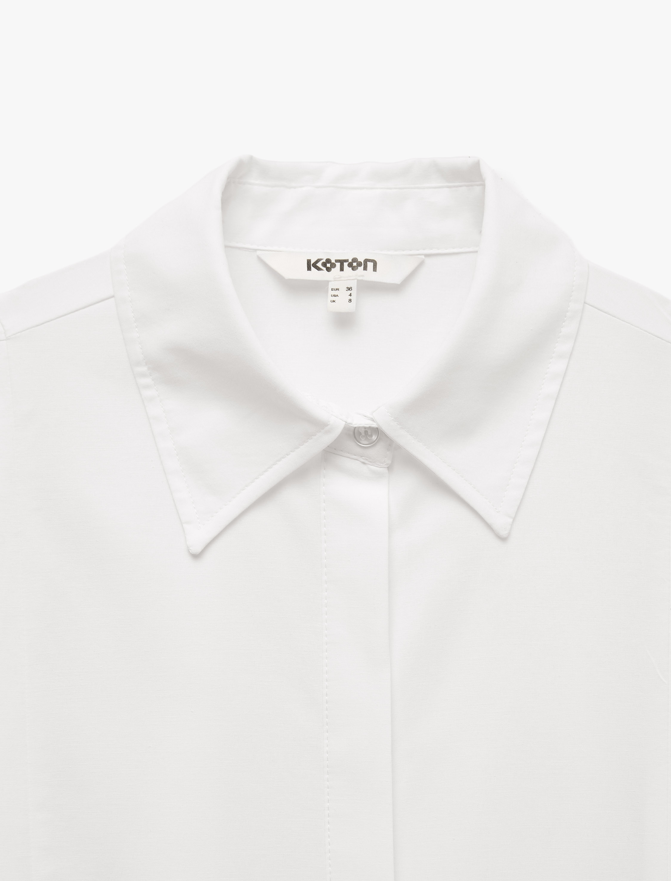   Pamuklu Regular Fit Uzun Kollu Kemerli Poplin Gömlek