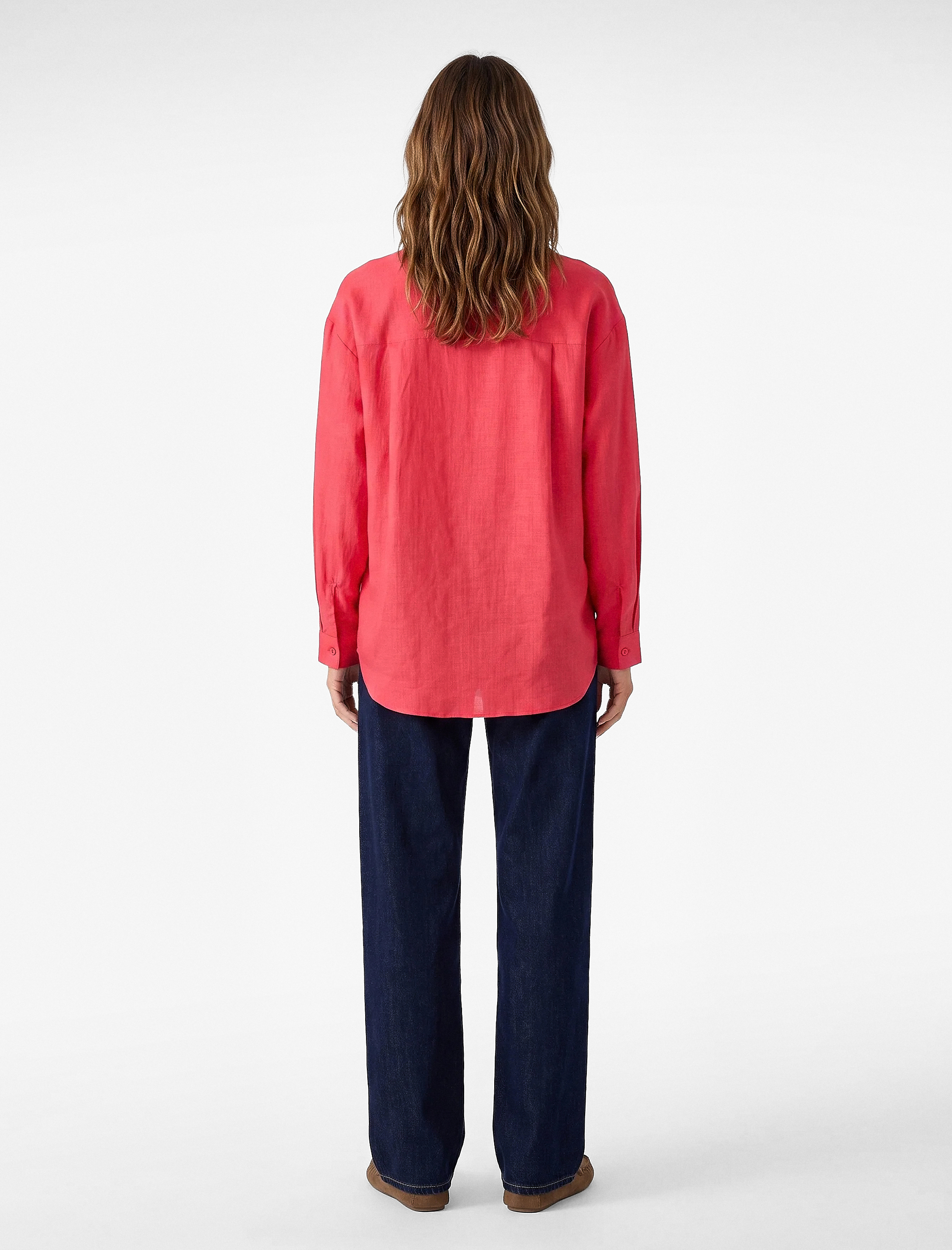   Pamuklu Regular Fit Düğmeli Uzun Kollu Gömlek