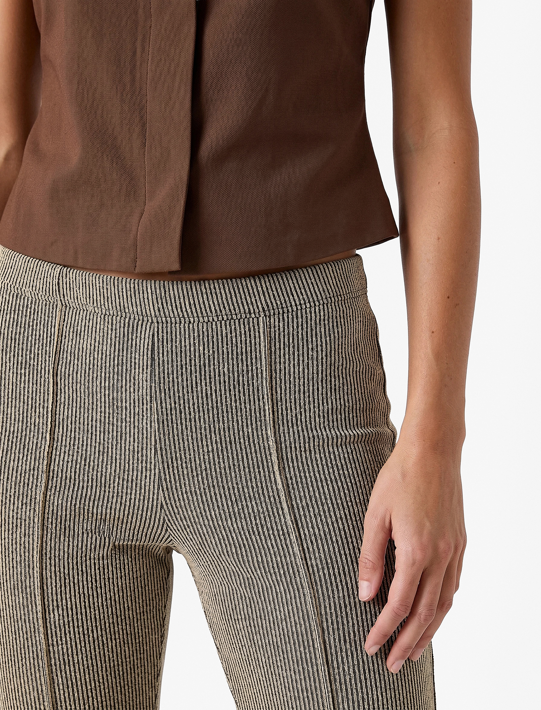   Kaşkorse Kumaş Nervürlü İspanyol Paça Pantolon