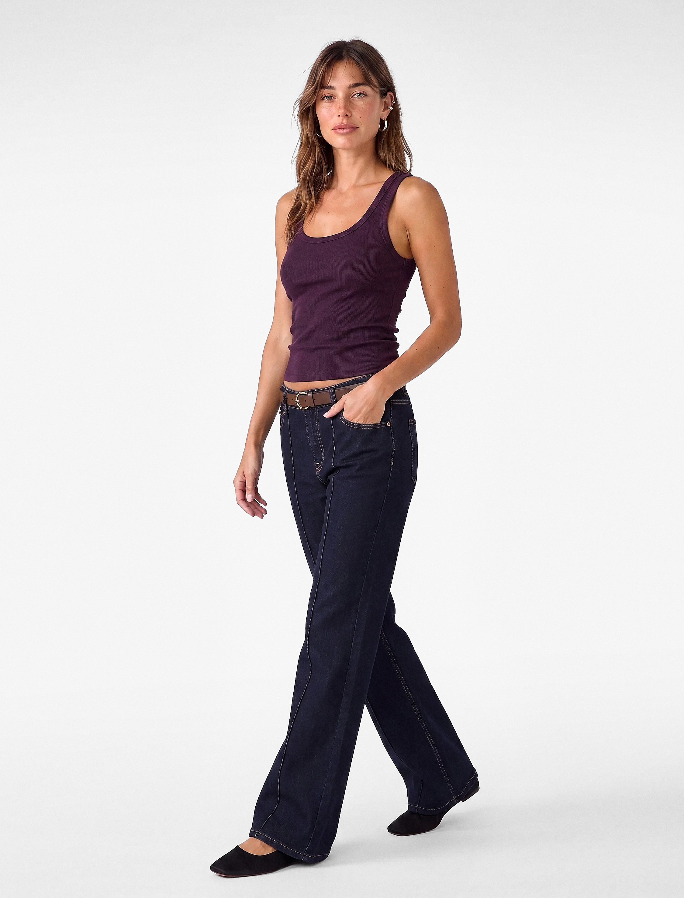  Slim Fit Pamuklu Kolsuz U Yaka Fitilli Atlet