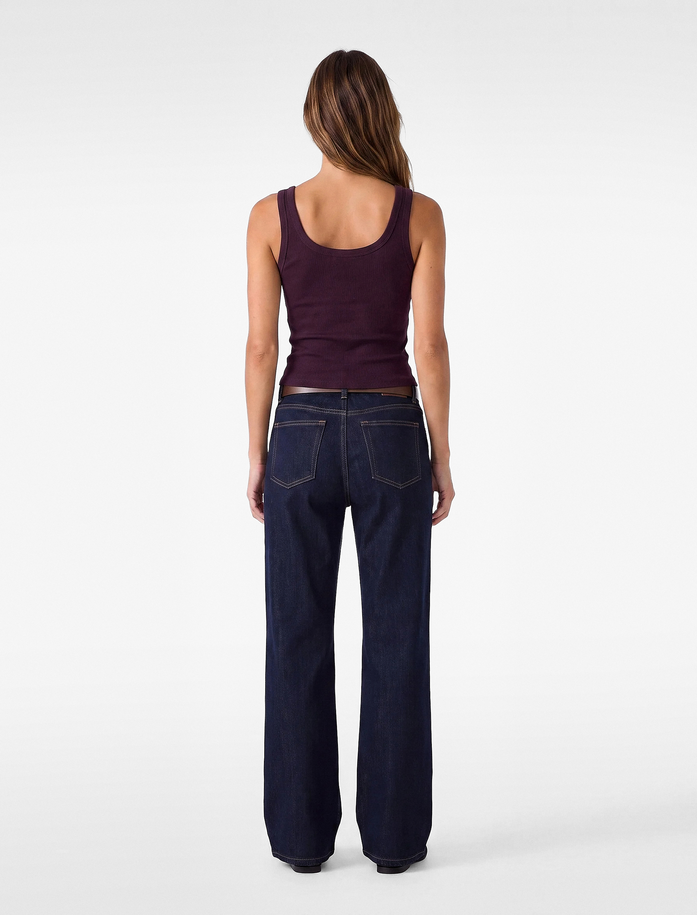   Slim Fit Pamuklu Kolsuz U Yaka Fitilli Atlet