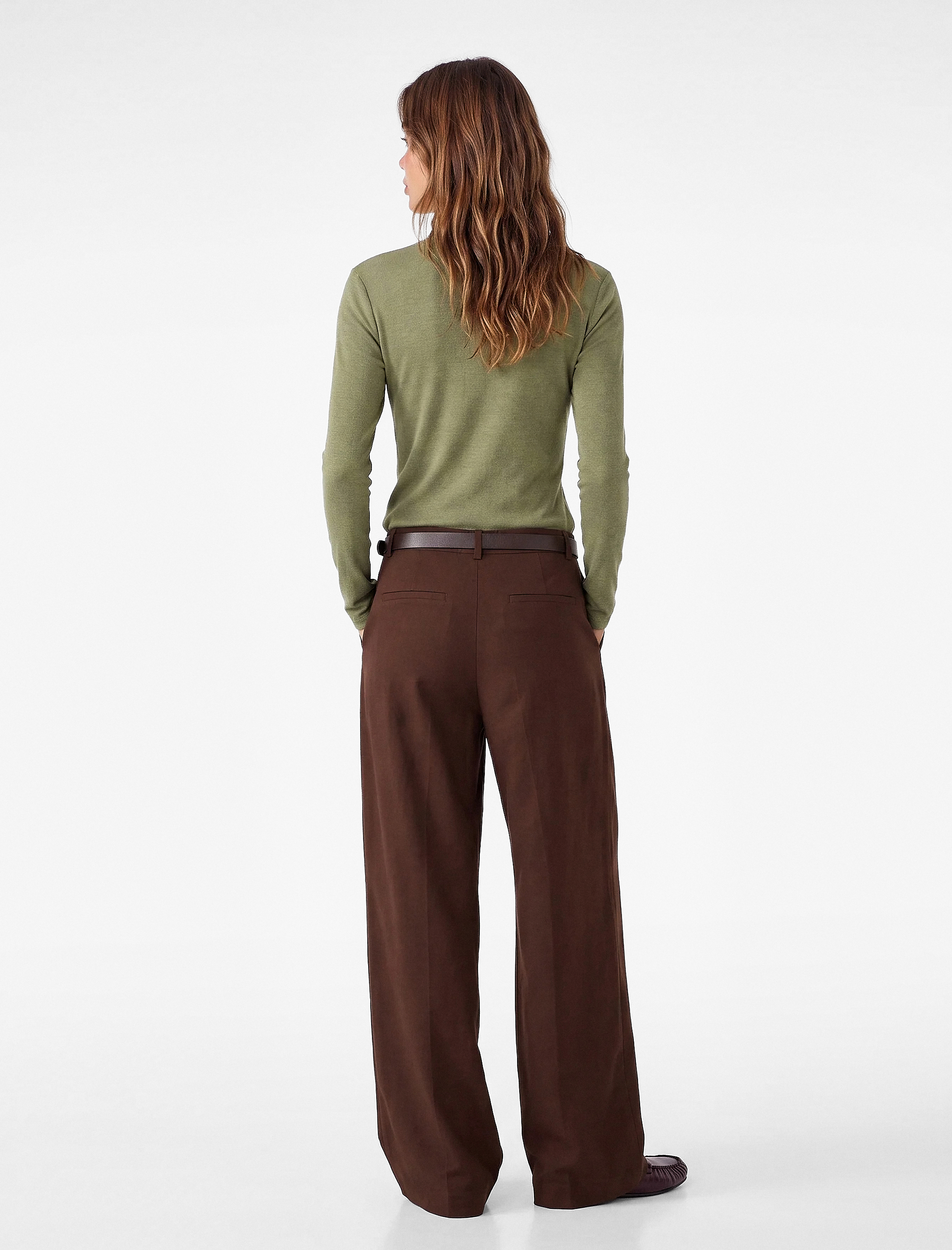   Slim Fit Dik Yaka Uzun Kollu Tişört