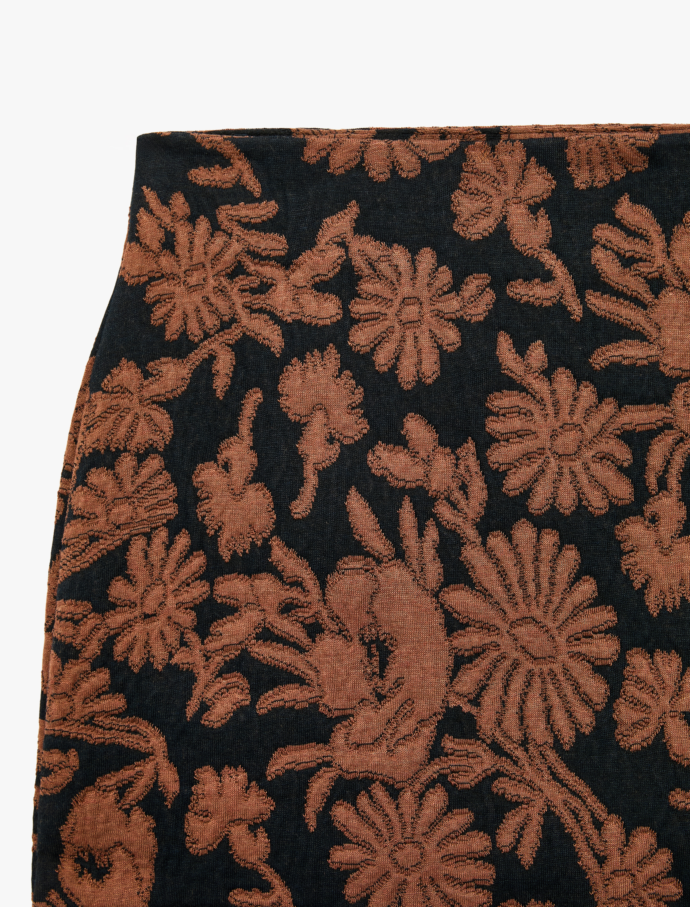   Slim Fit Çiçek Desenli Mini Etek