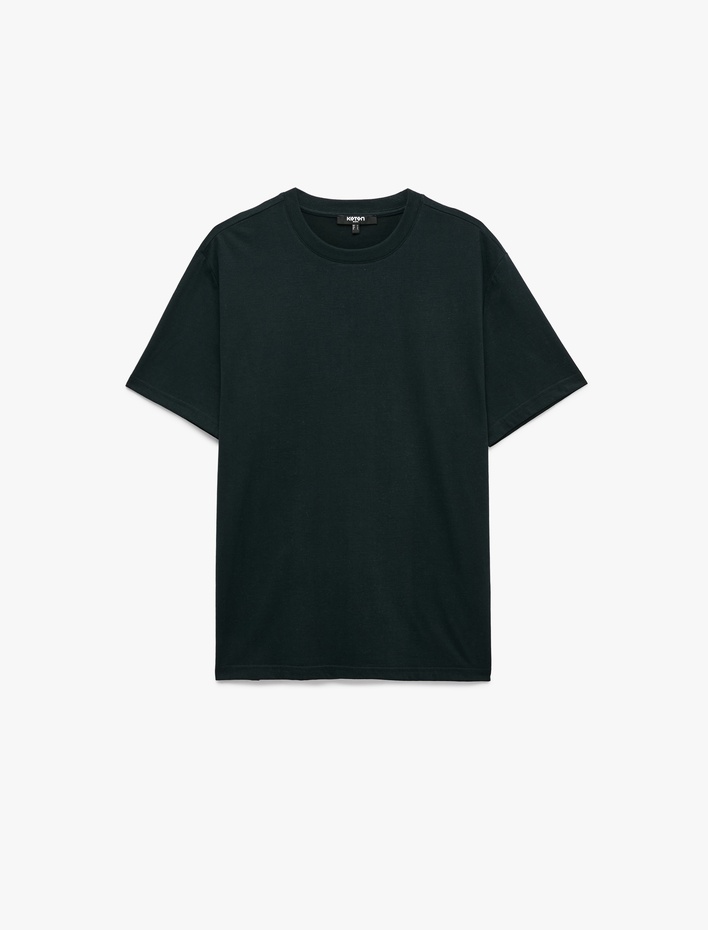  Regular Fit Bisiklet Yaka Kısa Kollu Basic Tişört