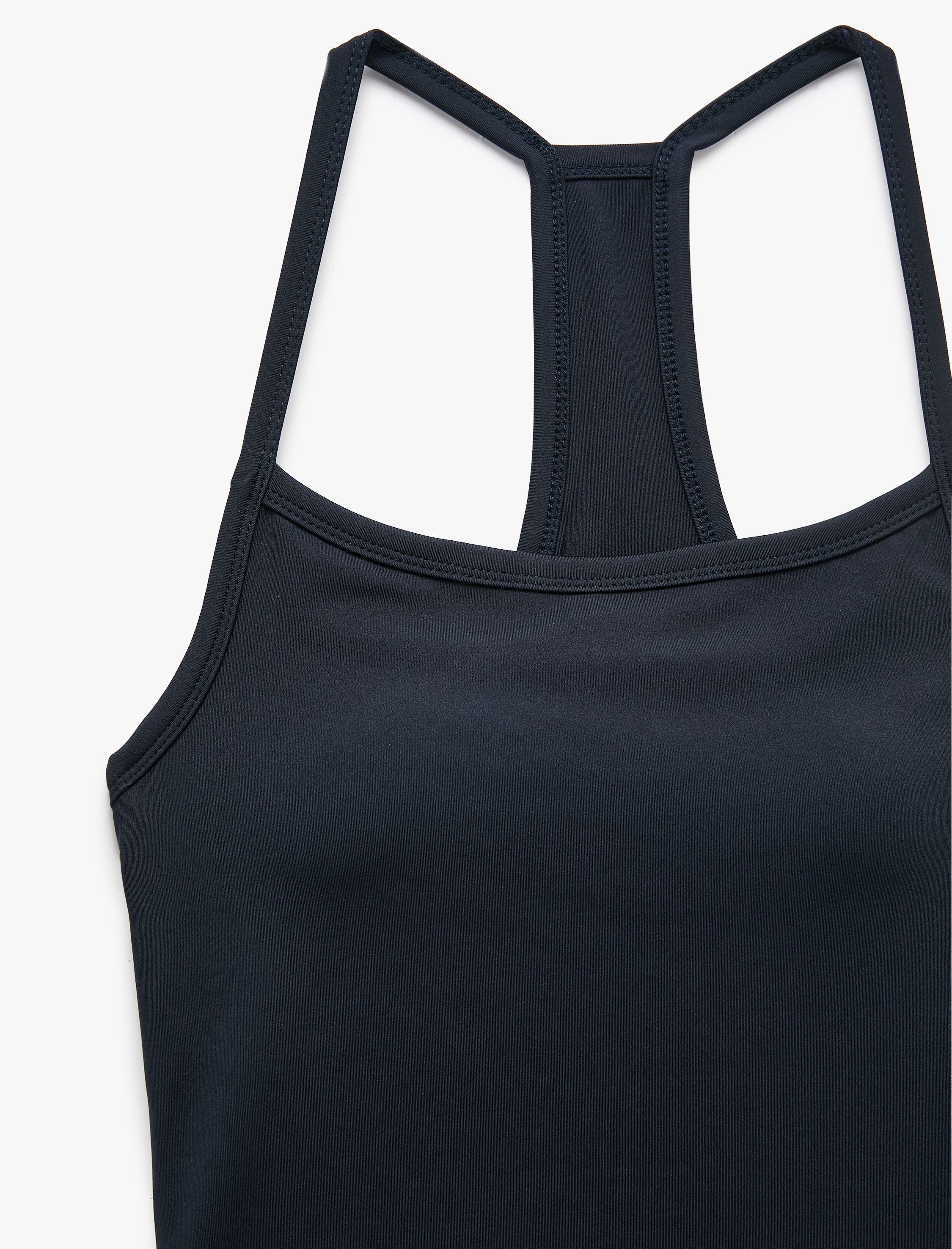   Slim Fit Basic Çapraz İp Askılı Kolsuz Spor Atlet