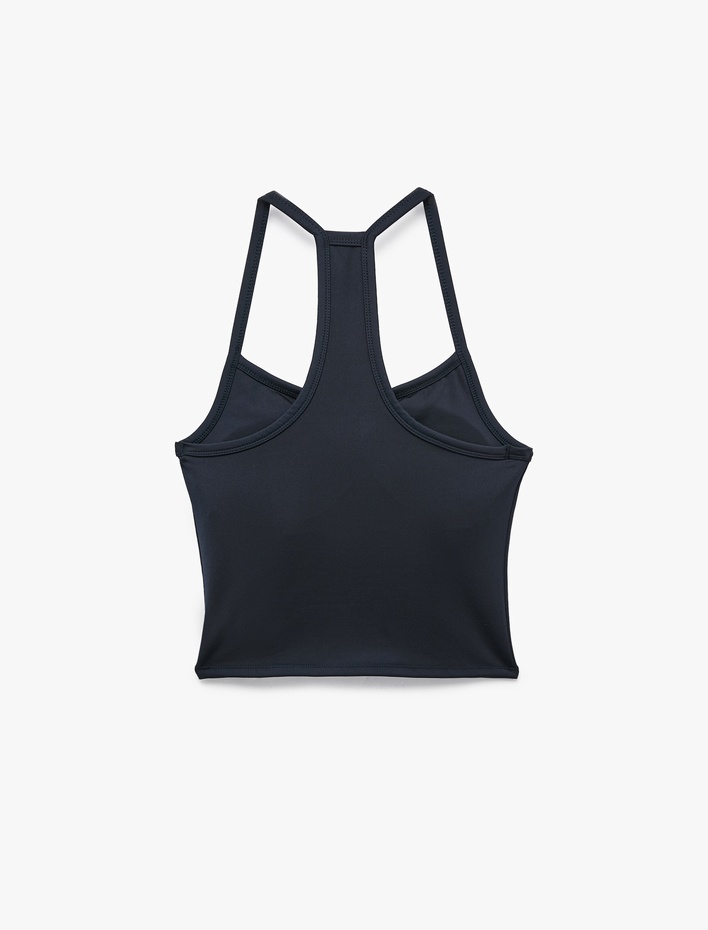  Slim Fit Basic Çapraz İp Askılı Kolsuz Spor Atlet