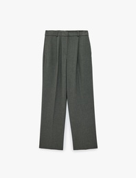 Viskon Karışımlı Normal Bel Cepli Straight Fit Pantolon