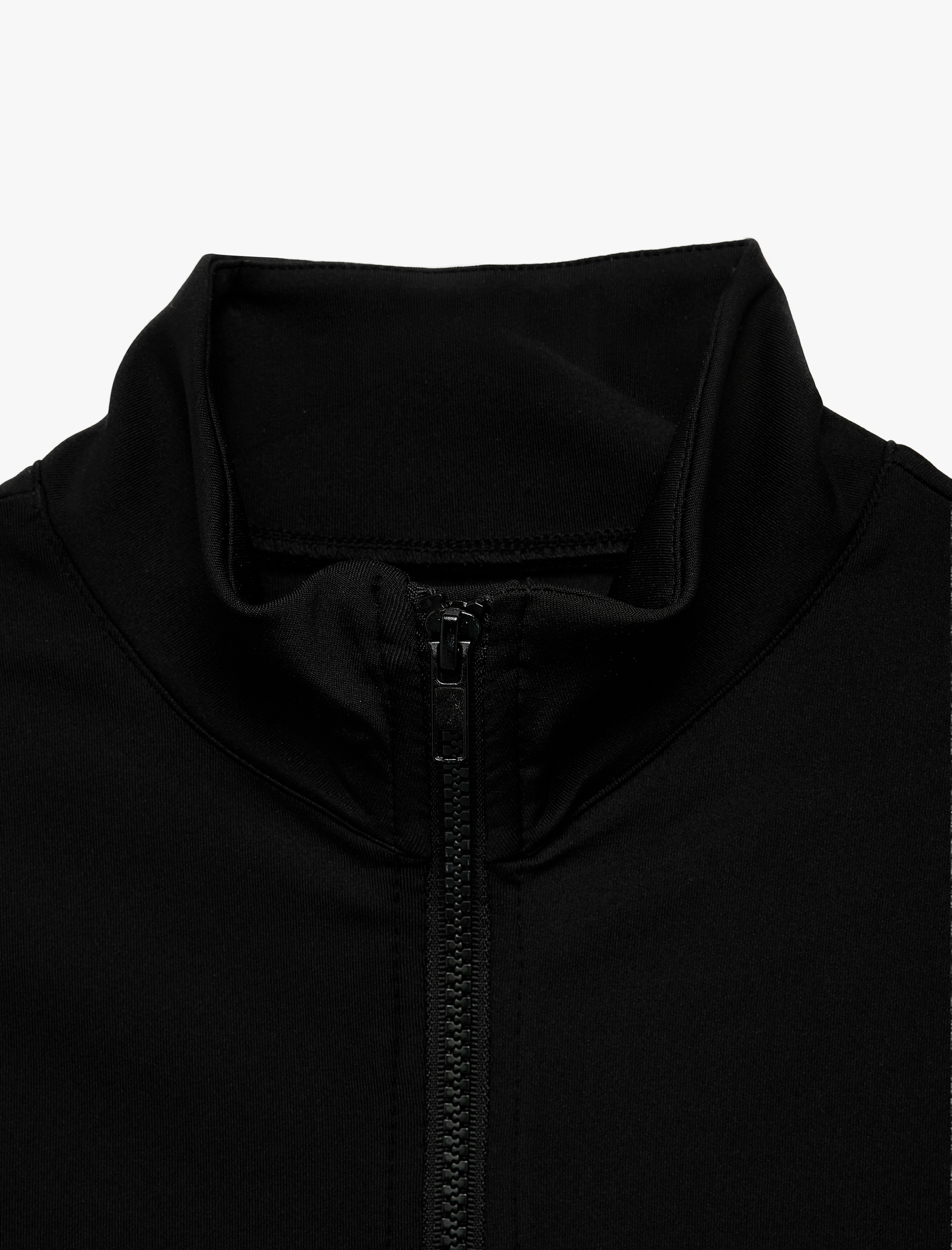   Slim Fit Dik Yaka Fermuarlı Uzun Kollu Biyeli Spor Tişört